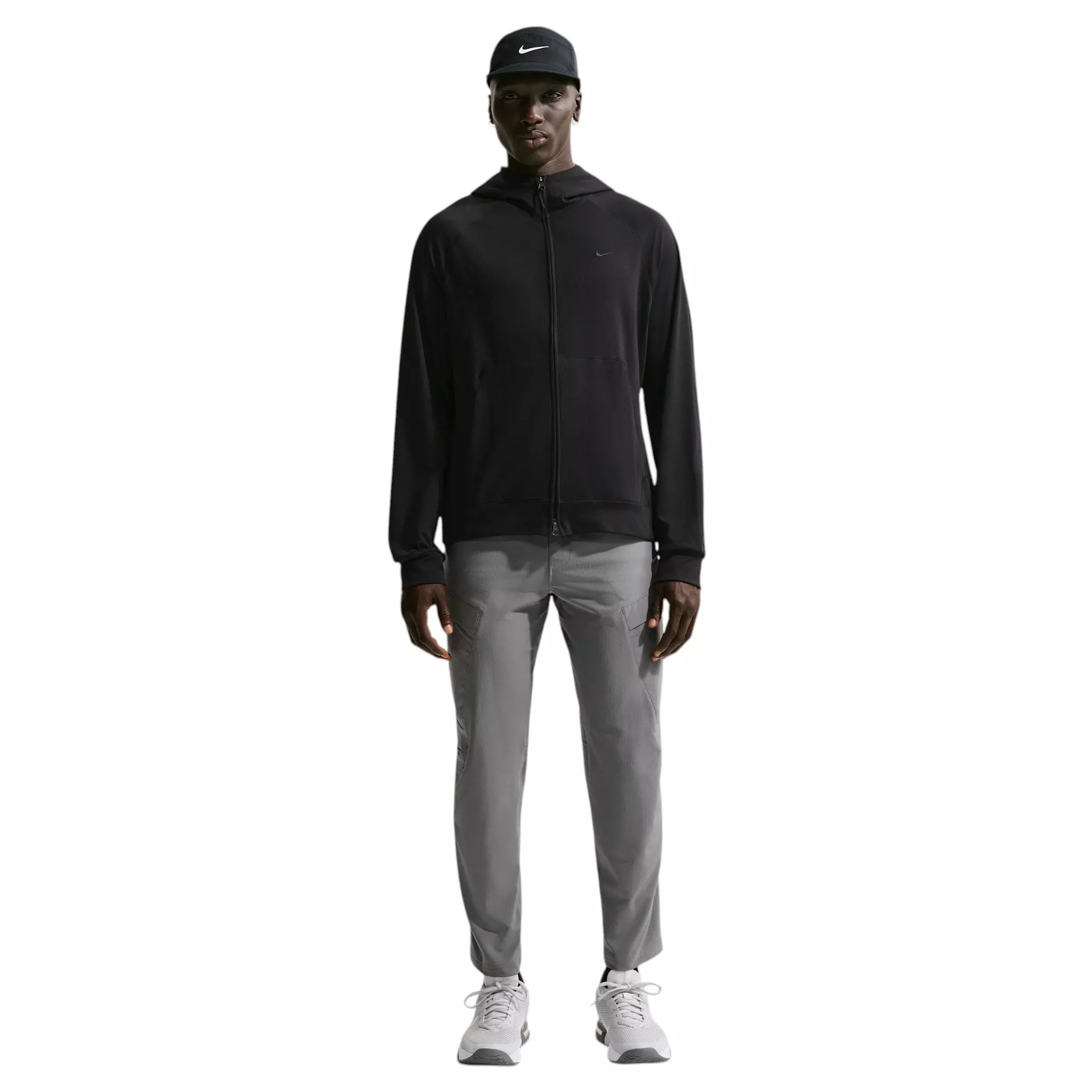 Nike Men's Primary NanoKnit Dri-FIT UV Protection Full-Zip Performance Hoodie - BLACK