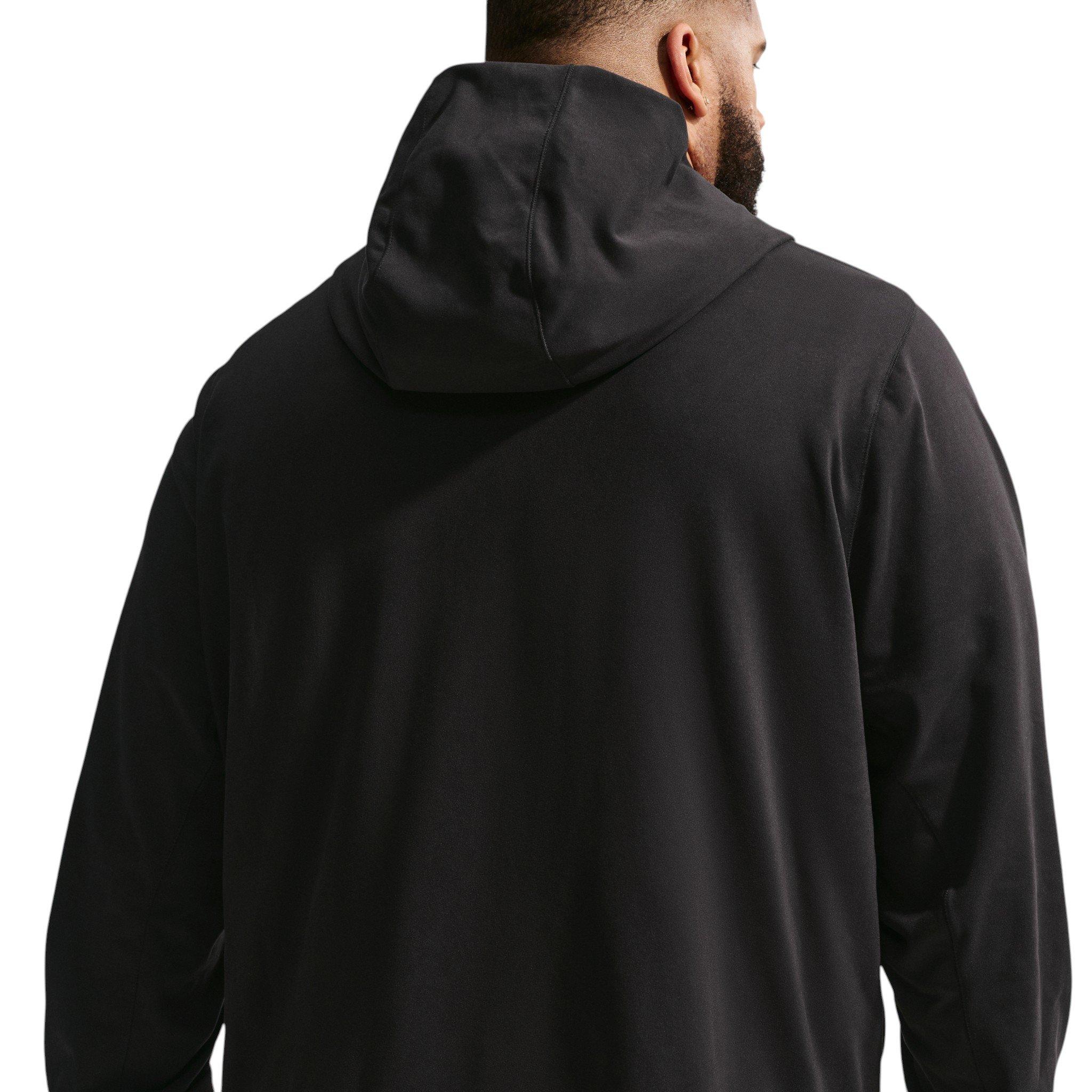 Nike Men's Primary NanoKnit Dri-FIT UV Protection Full-Zip Performance Hoodie - BLACK Thumbnail View 7