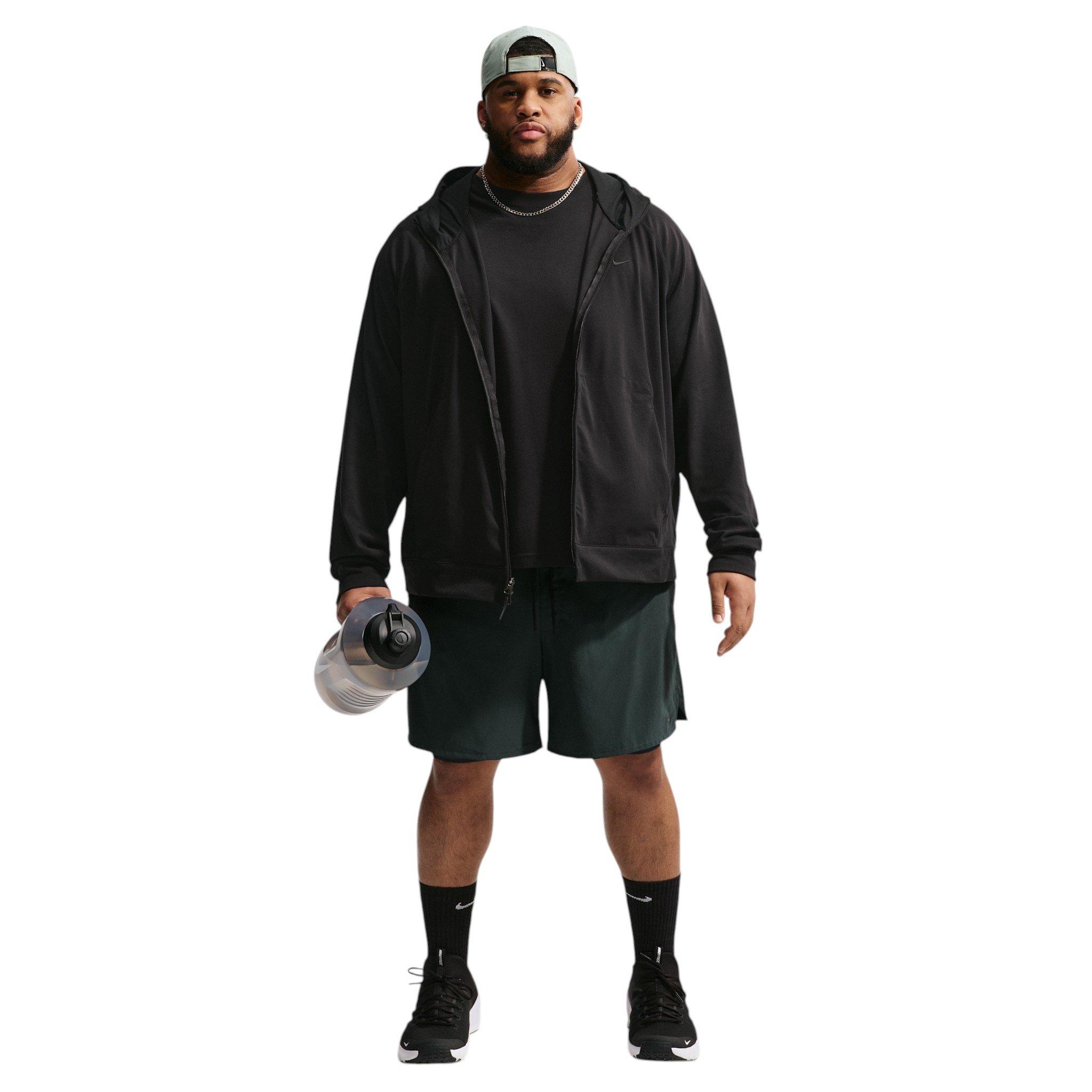 Nike Men's Primary NanoKnit Dri-FIT UV Protection Full-Zip Performance Hoodie - BLACK Thumbnail View 9
