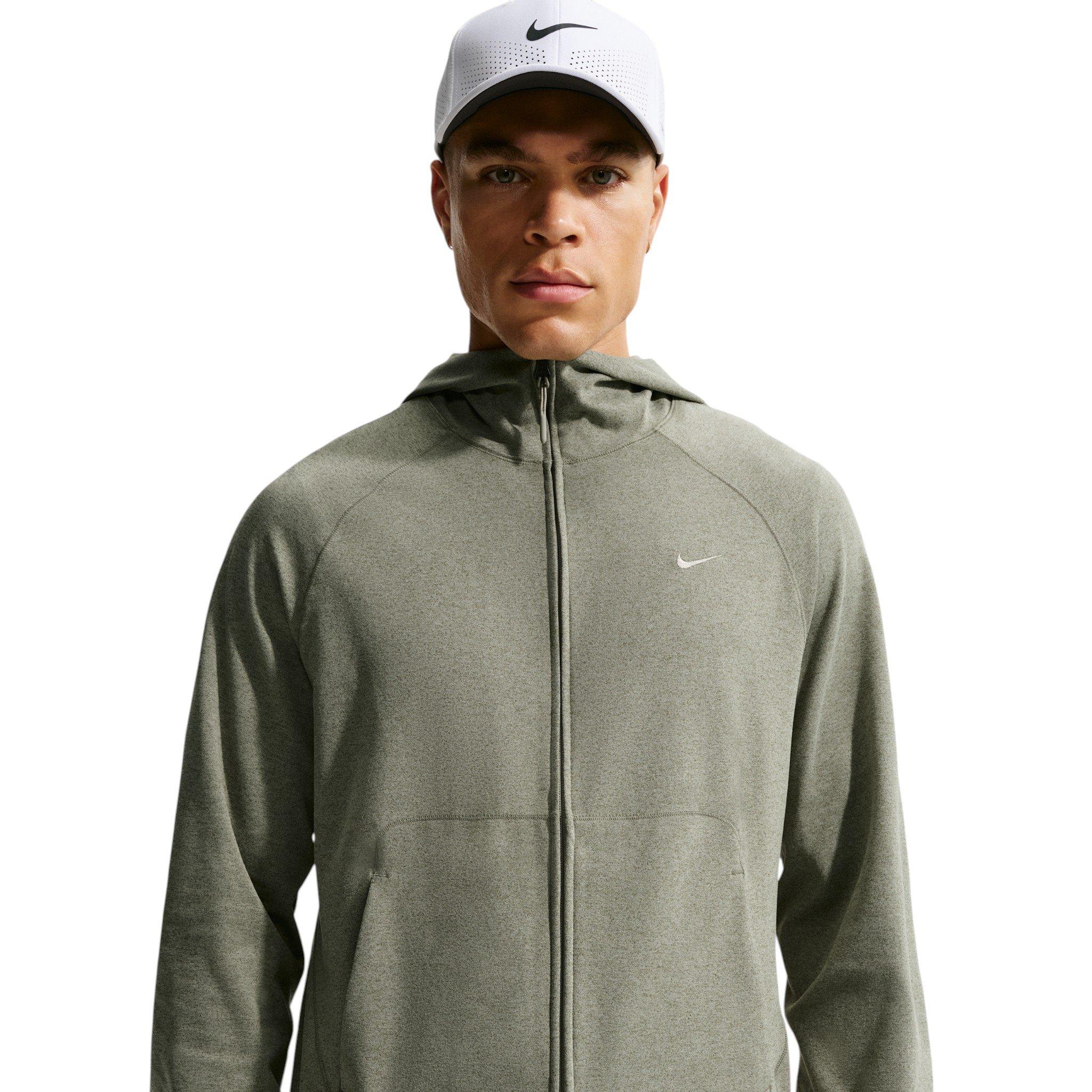 Nike Men's Primary NanoKnit Dri-FIT UV Protection Full-Zip Performance Hoodie - GREEN