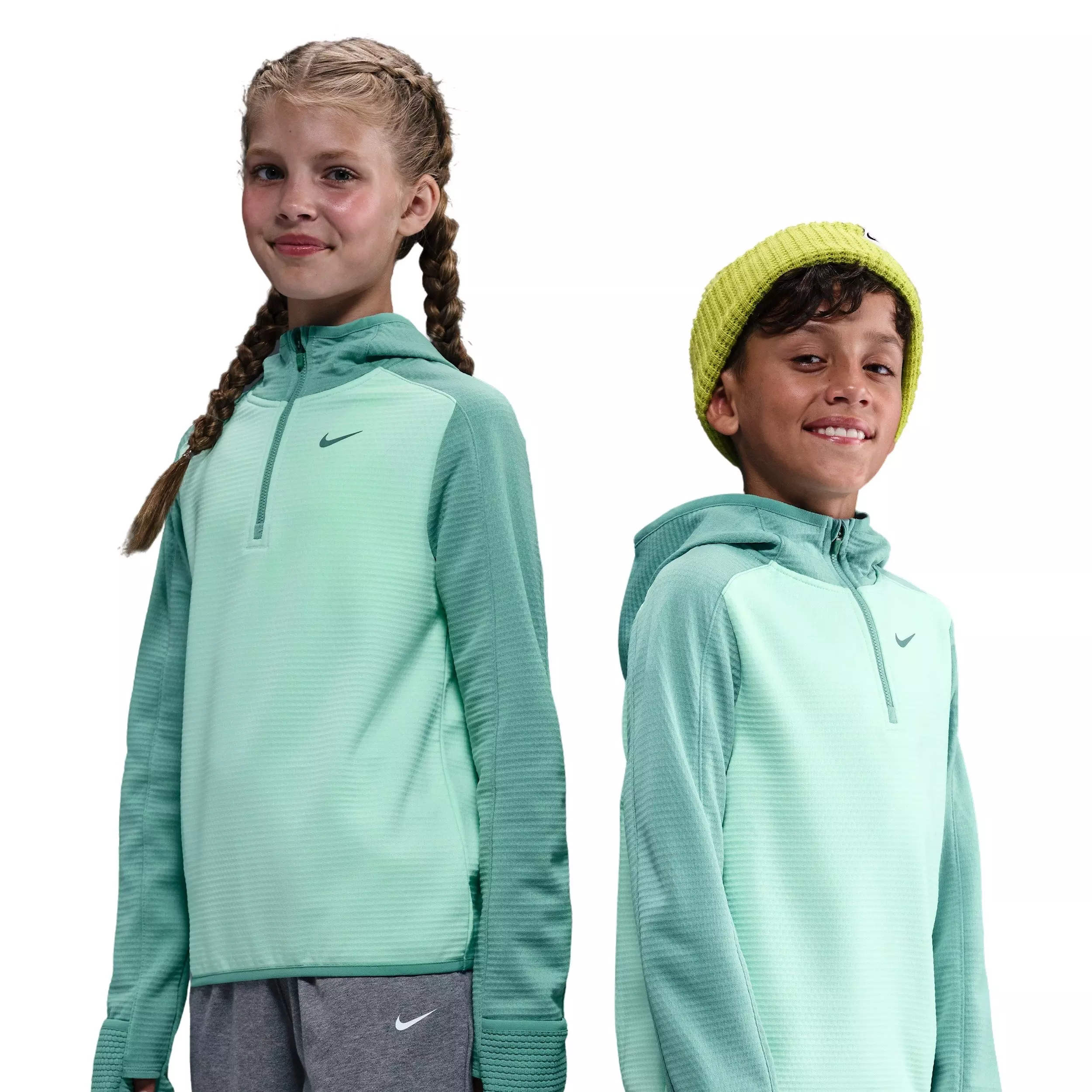 Nike Big Kids' Therma-FIT 1/4-Zip Warm Top -Green - GREEN