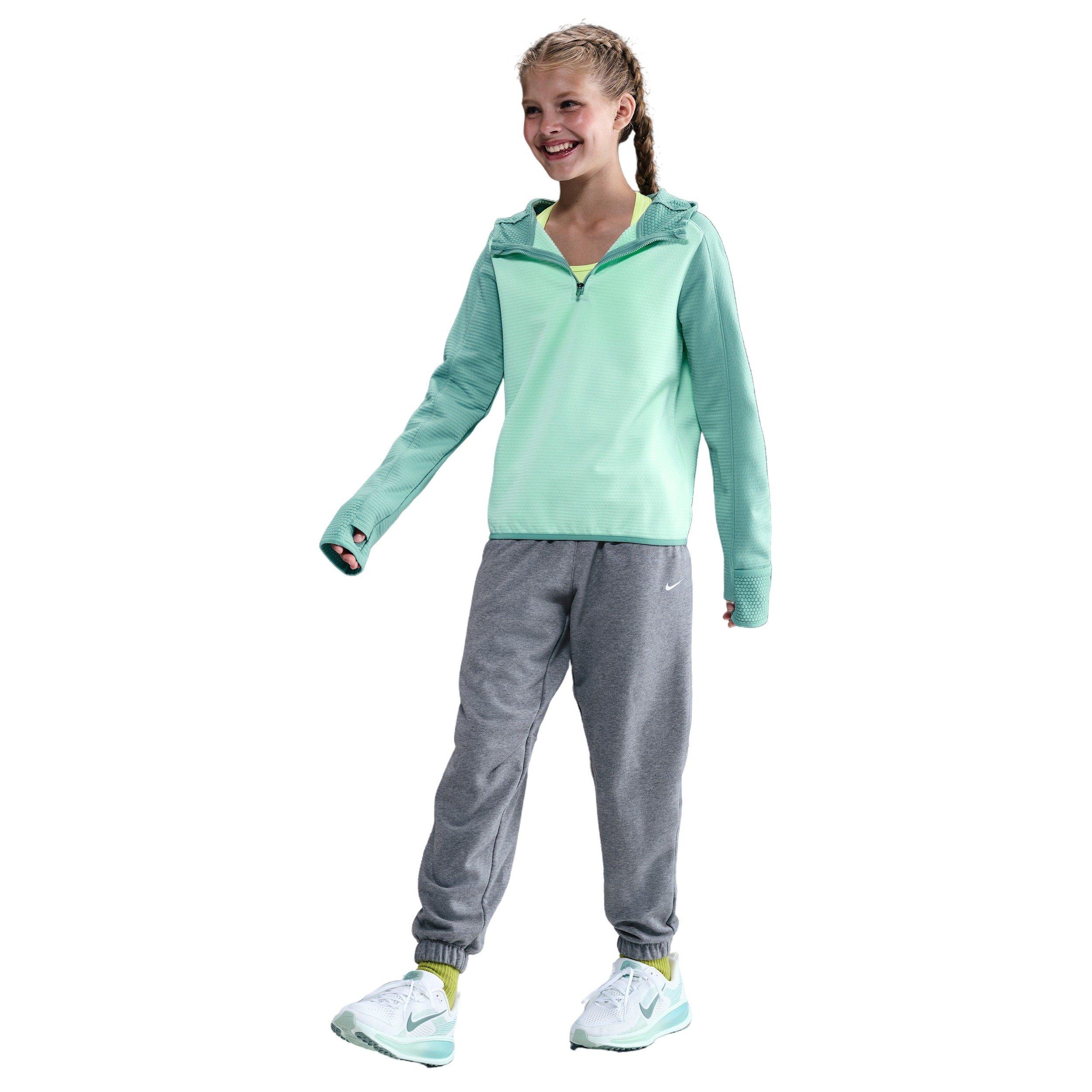 Nike Therma-FIT 1/4 Zip Big Kids' Green Warm Top