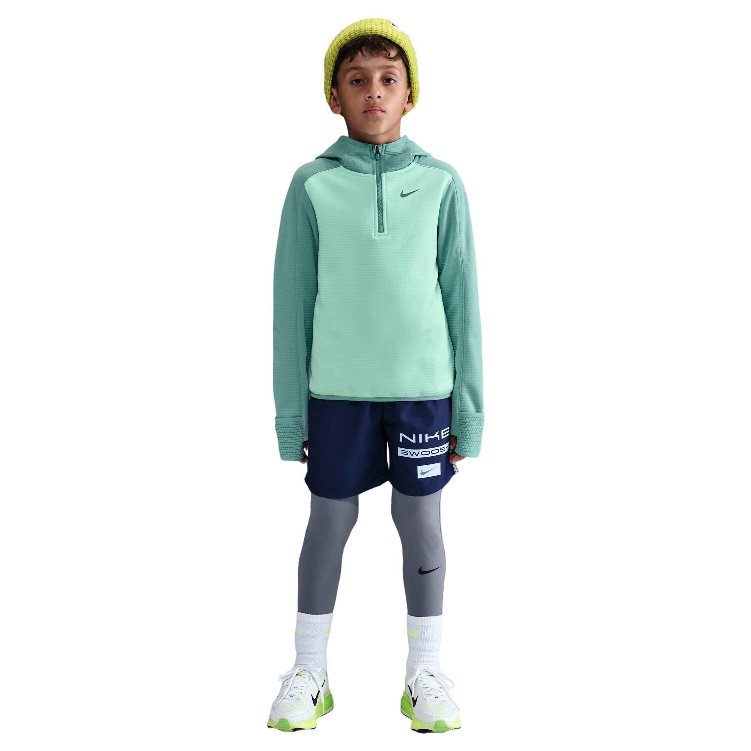 Nike Therma-FIT 1/4 Zip Big Kids' Green Warm Top