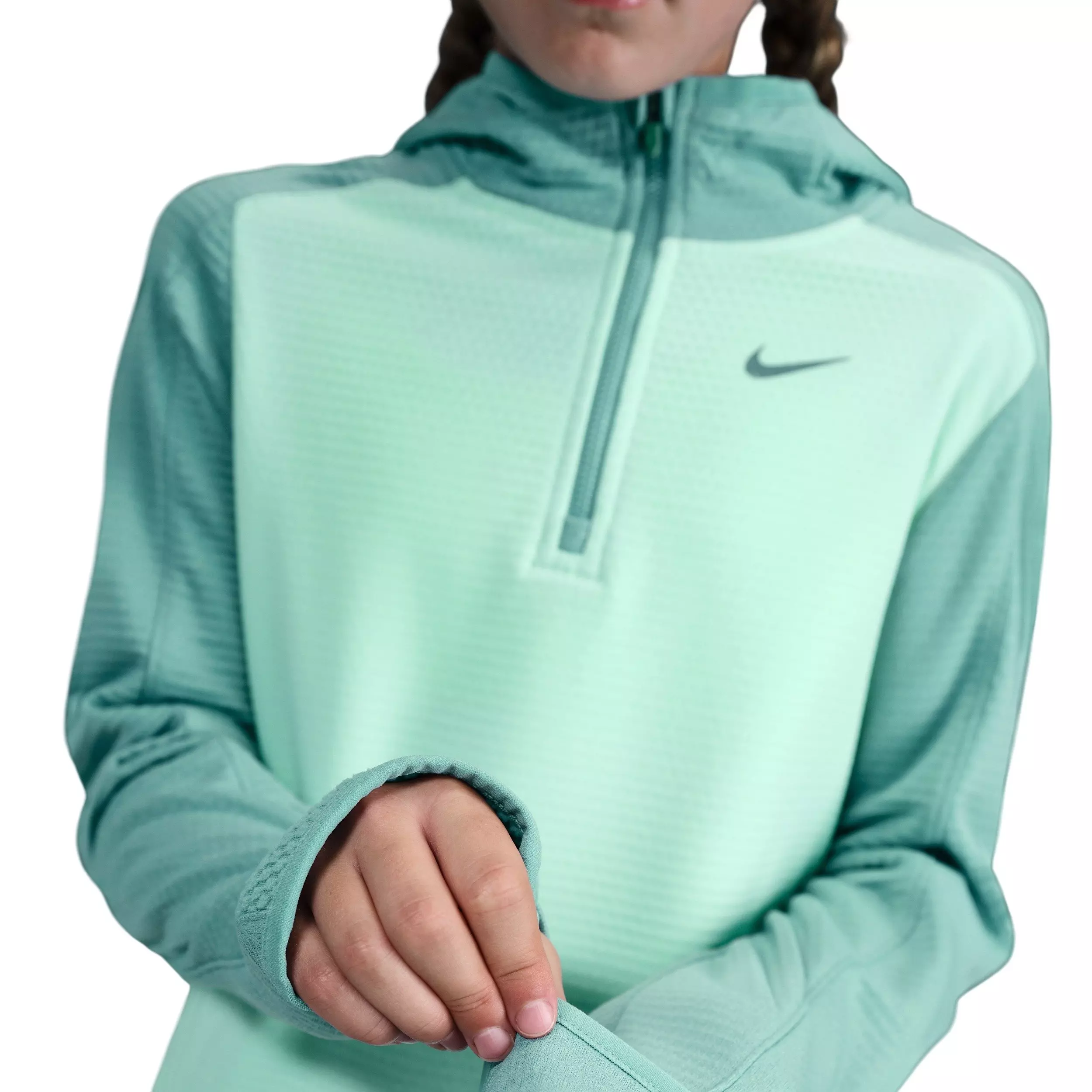 Nike Big Kids' Therma-FIT 1/4-Zip Warm Top -Green - GREEN