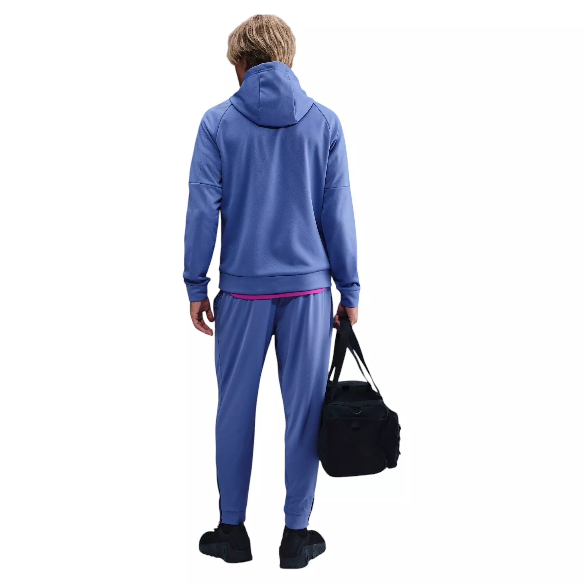 Nike Men's Therma Therma-FIT Hooded Fitness Pullover - BLUE