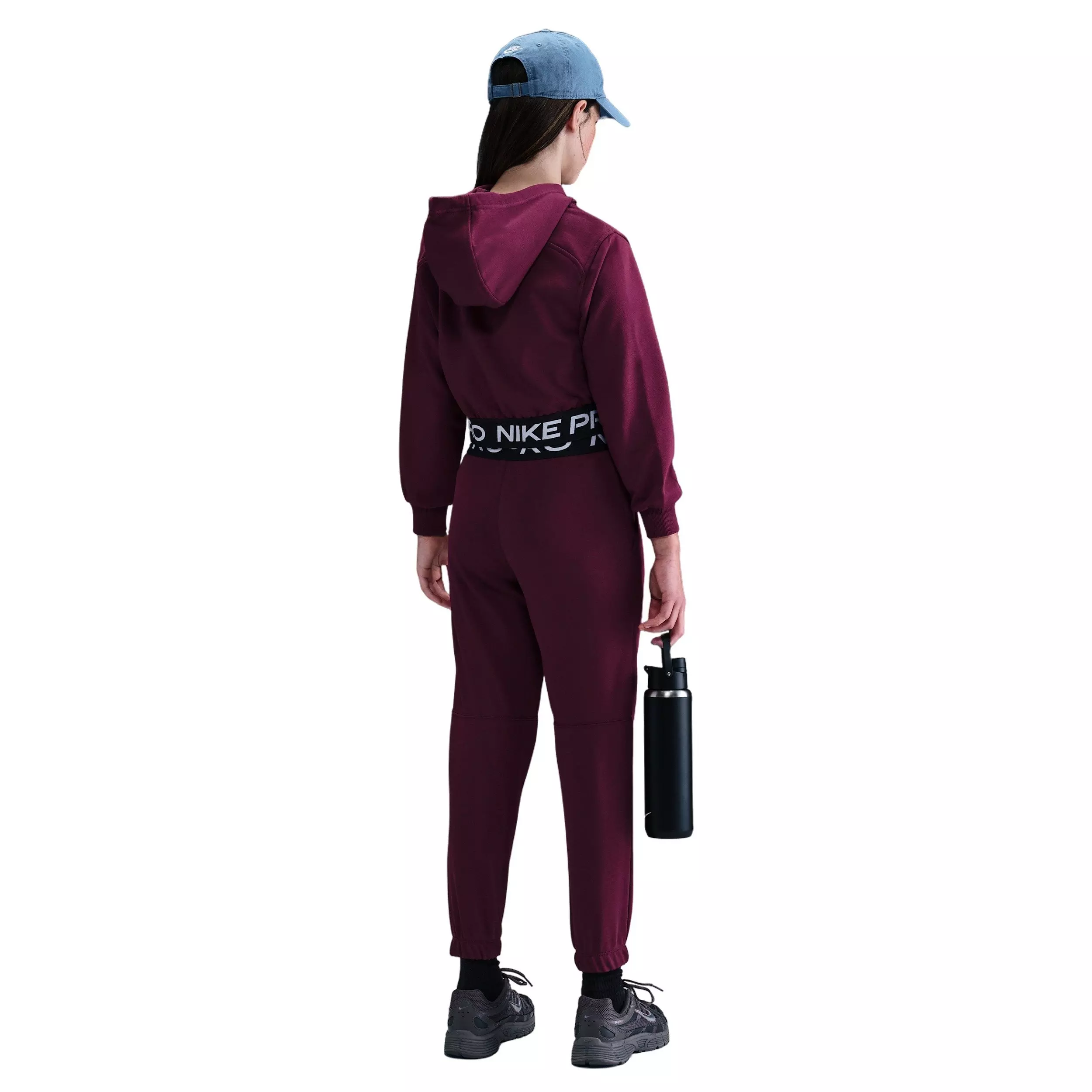 Nike Big Girls' Pro Fleece Dri-FIT Joggers - Burgundy - BURGUNDY