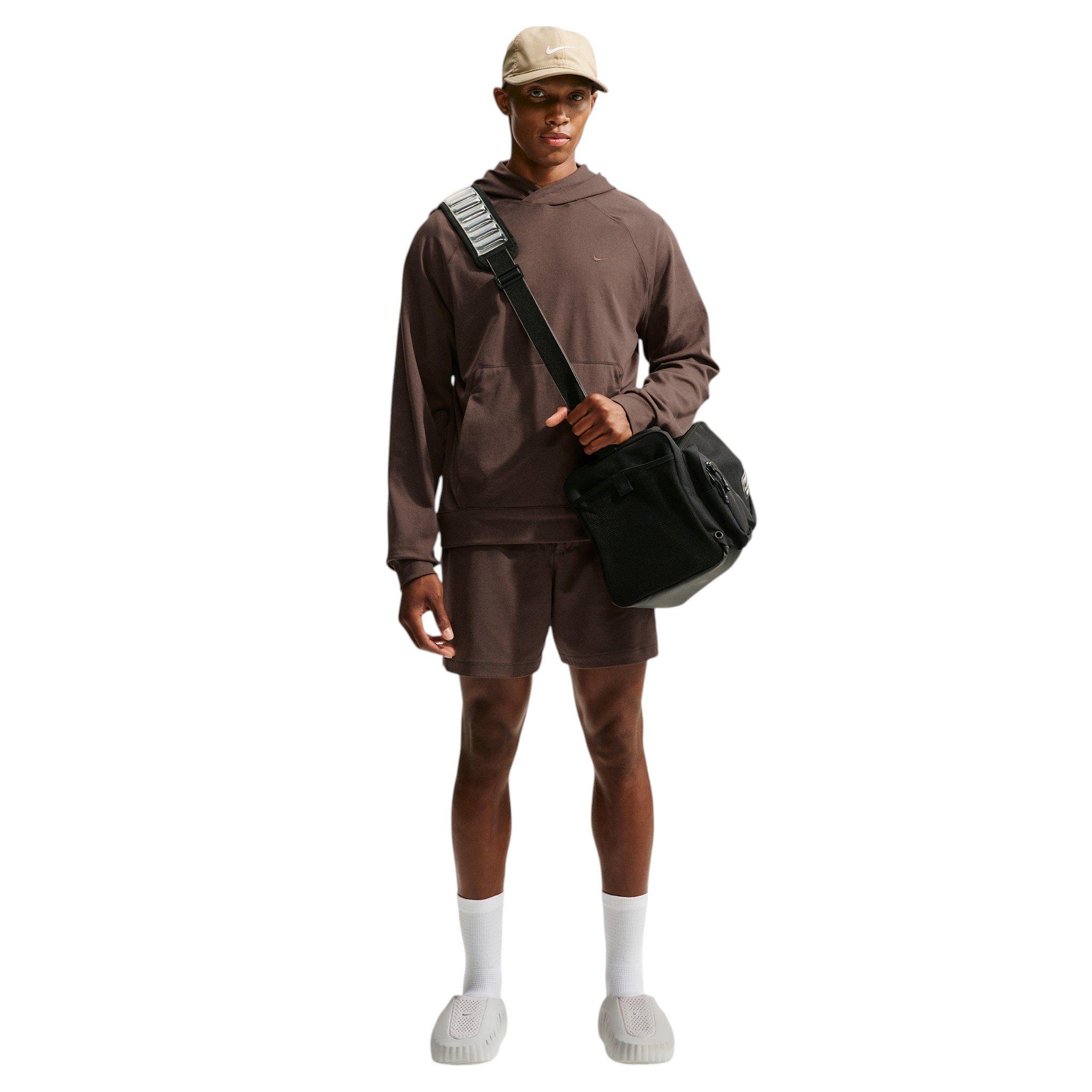 Nike Men's Primary NanoKnit Dri-FIT UV Protection Pullover Performance Hoodie - BROWN