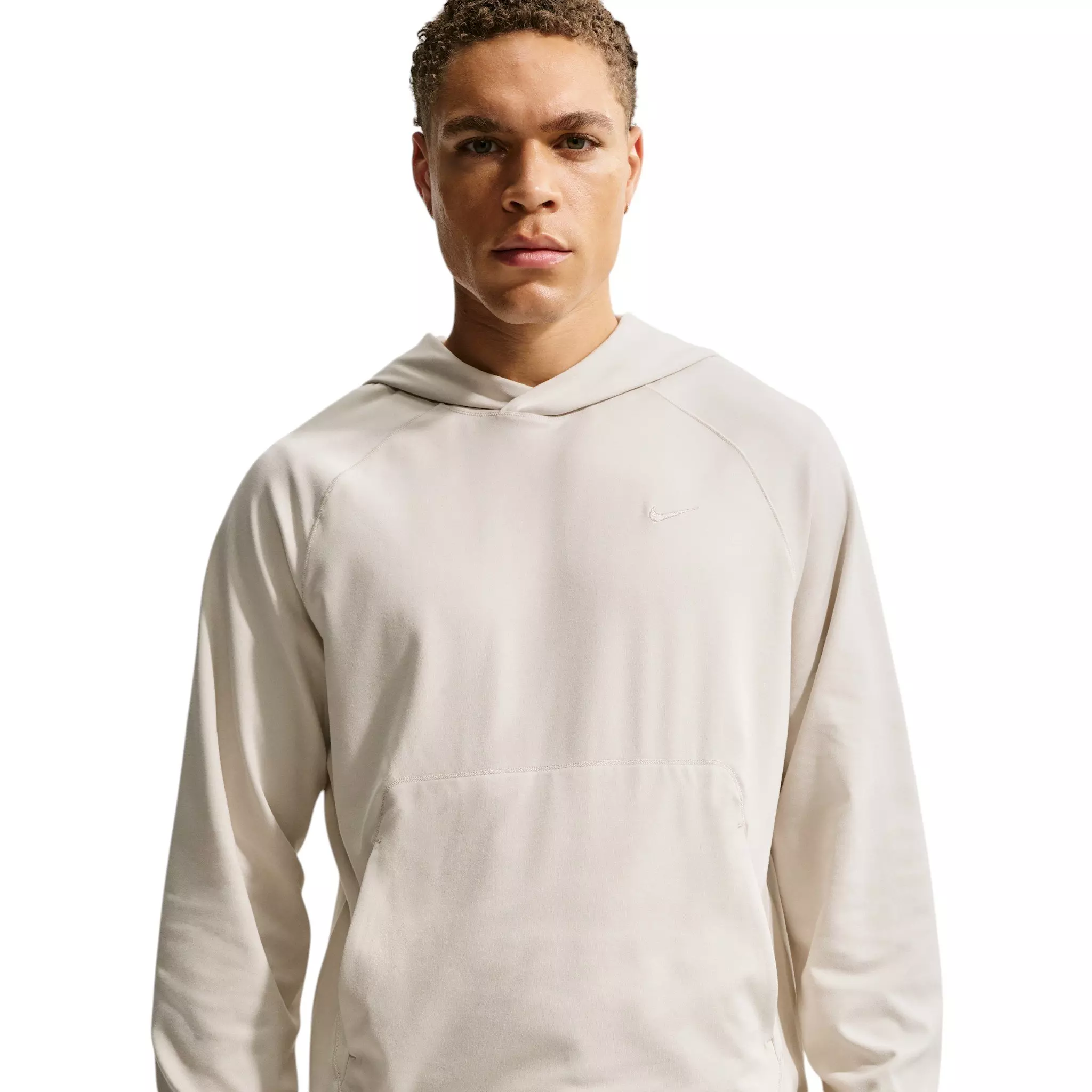 Nike Men's Primary NanoKnit Dri-FIT UV Protection Pullover Performance Hoodie - LT BROWN
