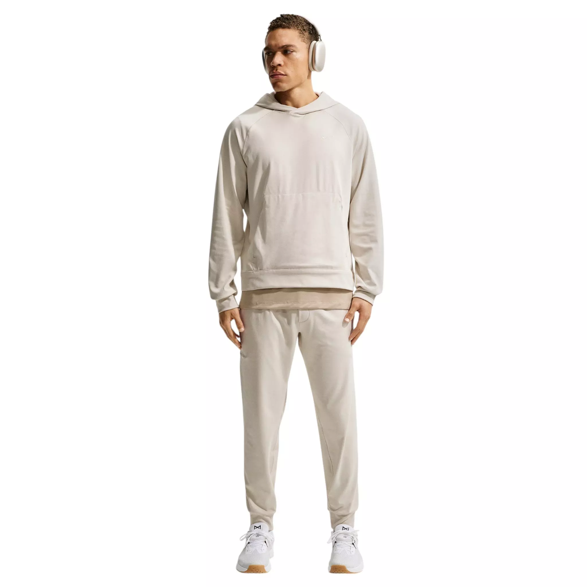 Nike Men's Primary NanoKnit Dri-FIT UV Protection Pullover Performance Hoodie - LT BROWN