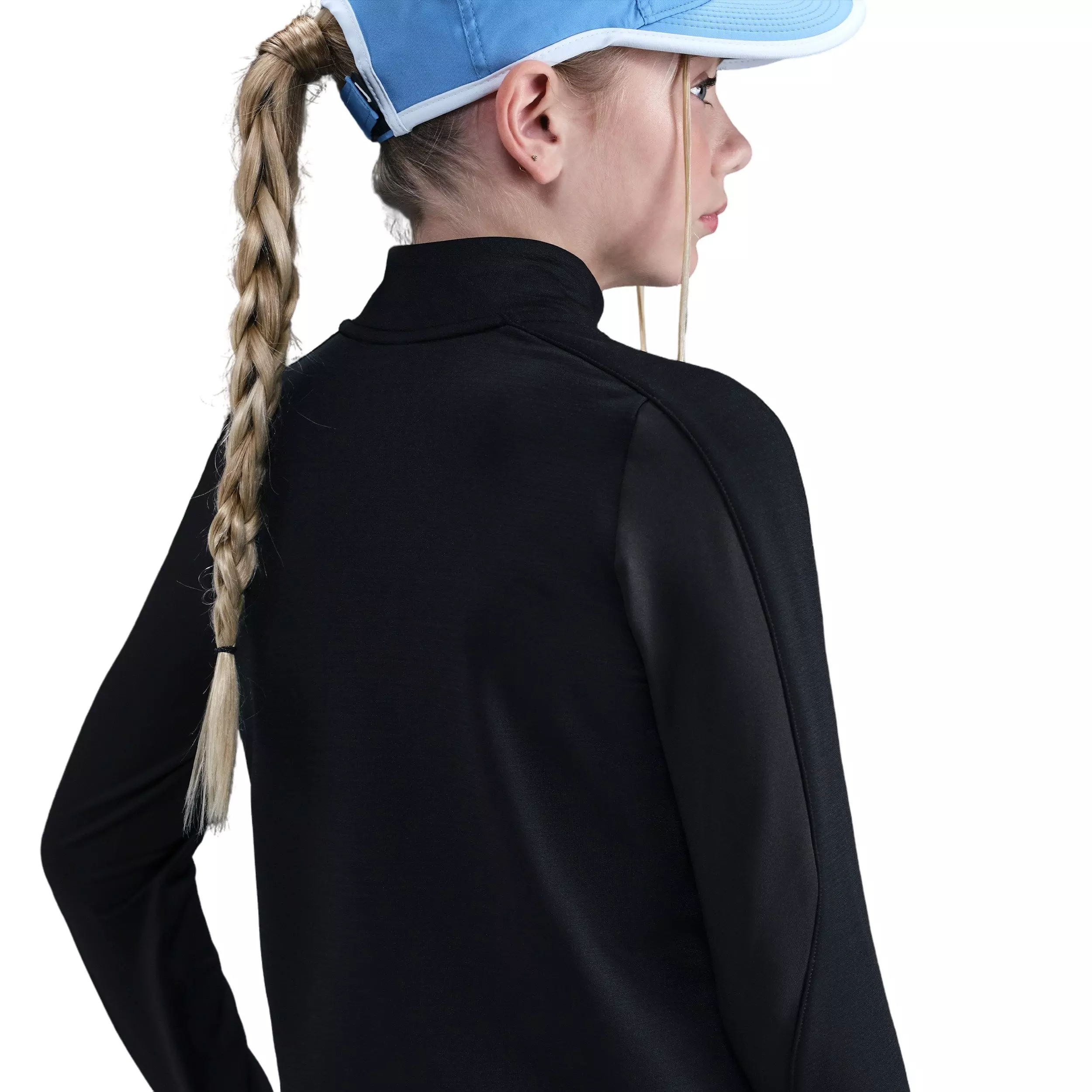 Nike Big Girls' Pro Therma-FIT 1/2-Zip Long-Sleeve Top -Black - BLACK