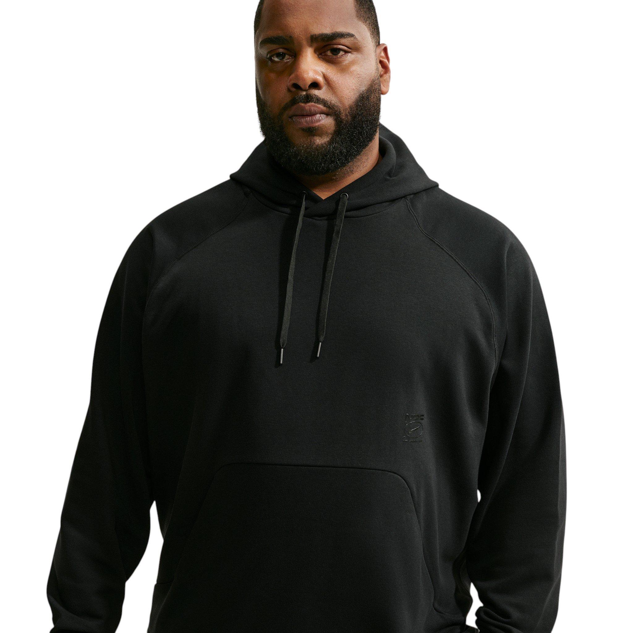 Nike Men's N.A.C. Dri-FIT Oversized Fleece Training Hoodie - BLACK Thumbnail View 6