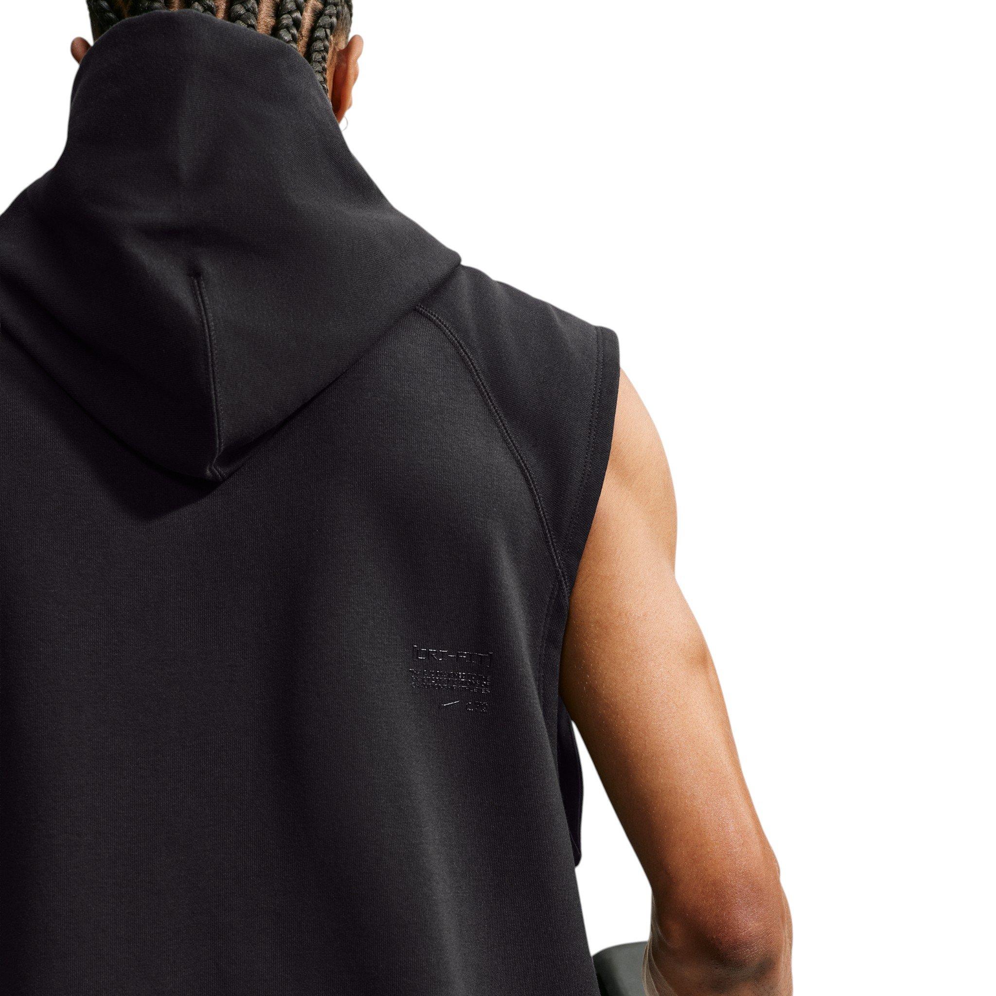 Nike Men's N.A.C. Dri-FIT Fleece Sleeveless Training Hoodie - BLACK