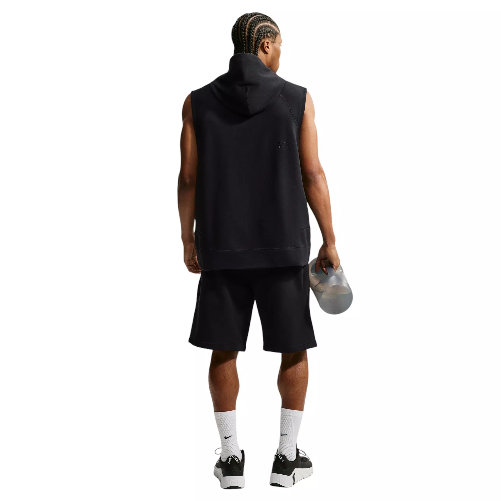 Nike Men's N.A.C. Dri-FIT Fleece Sleeveless Training Hoodie - BLACK