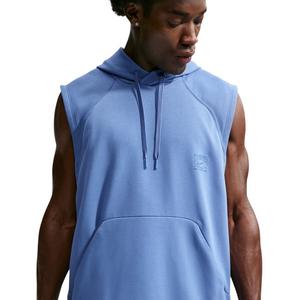 Nike Men's N.A.C. Dri-FIT Fleece Sleeveless Training Hoodie - BLUE