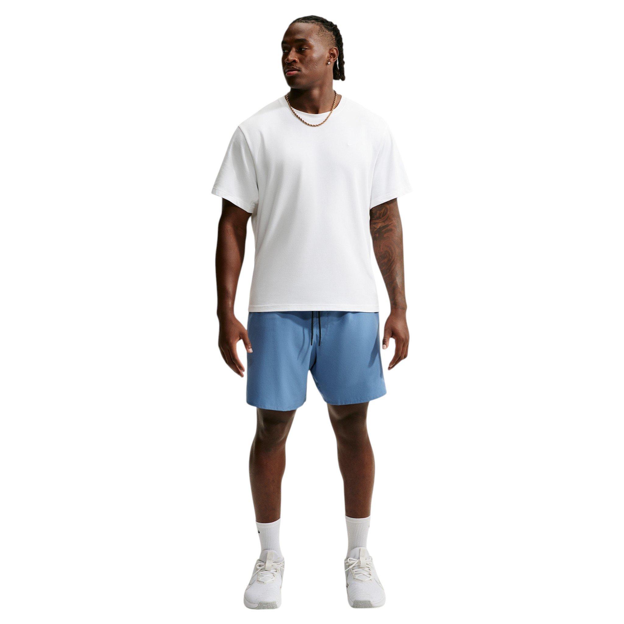 Nike Men's Unlimited Dri-FIT 7" Unlined Versatile Shorts - Indigo Storm/Black/Indigo Storm - INDIGO/BLACK/INDIGO Thumbnail View 6
