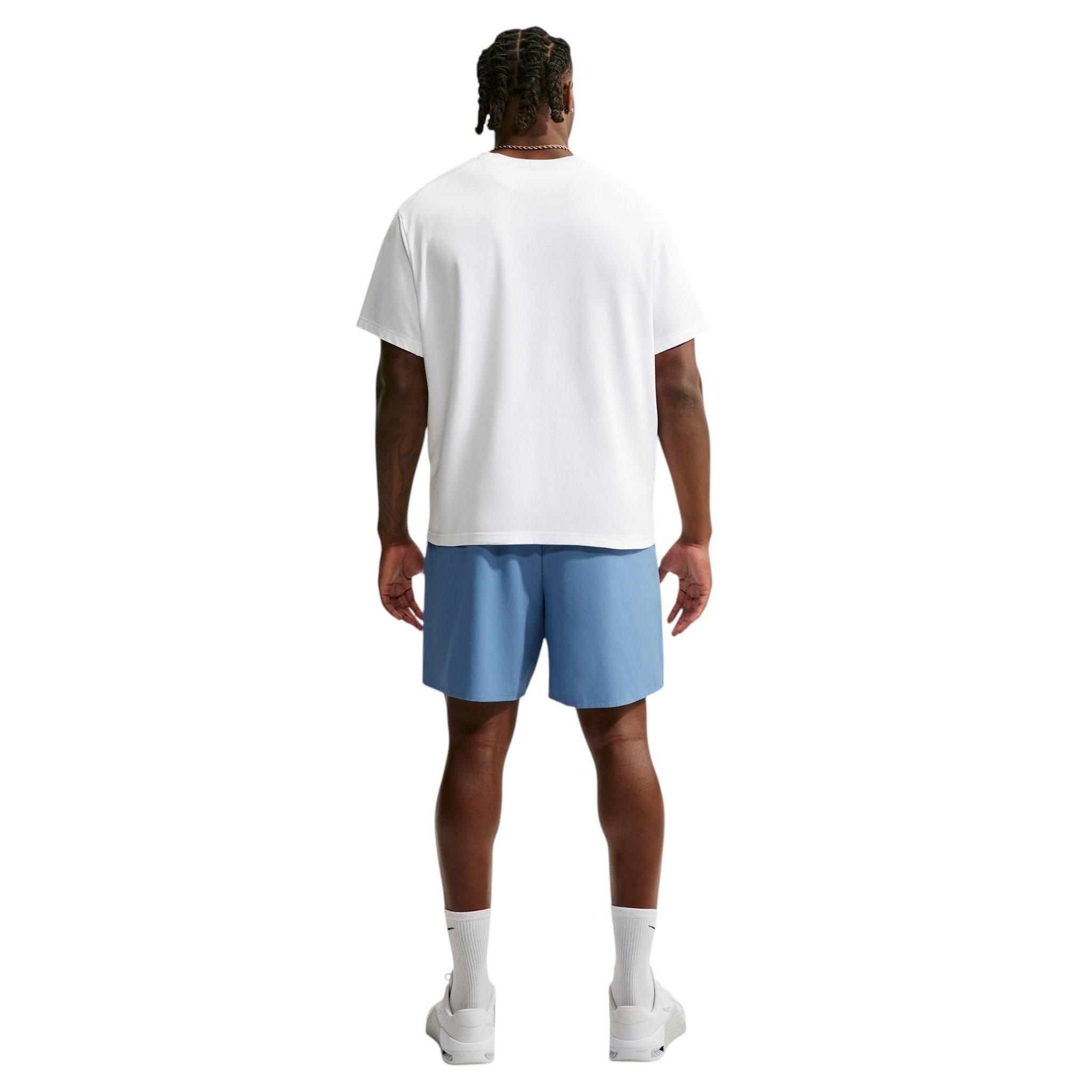Nike Men's Unlimited Dri-FIT 7" Unlined Versatile Shorts - Indigo Storm/Black/Indigo Storm - INDIGO/BLACK/INDIGO Thumbnail View 10