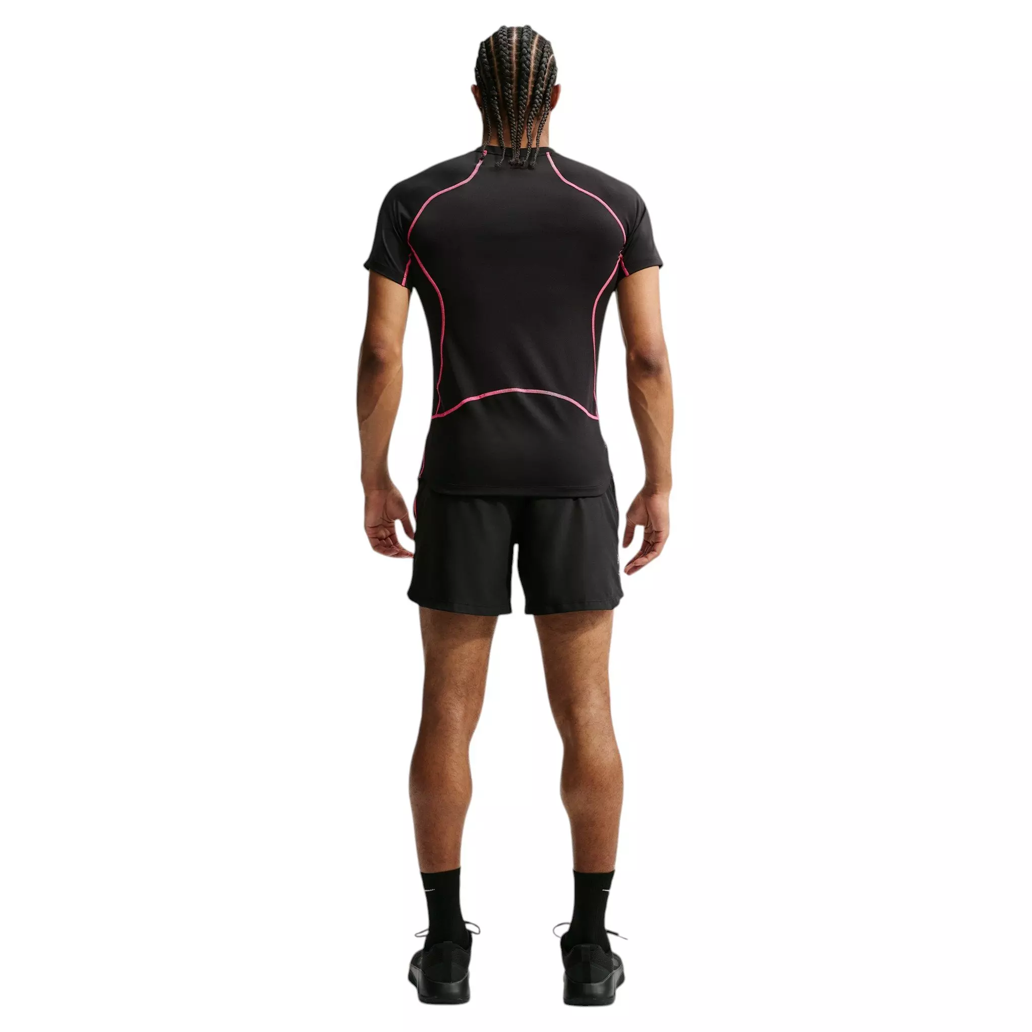Nike Men's Pro Training Dri-FIT 6" Shorts - Black/Hyper Pink - BLACK/PINK