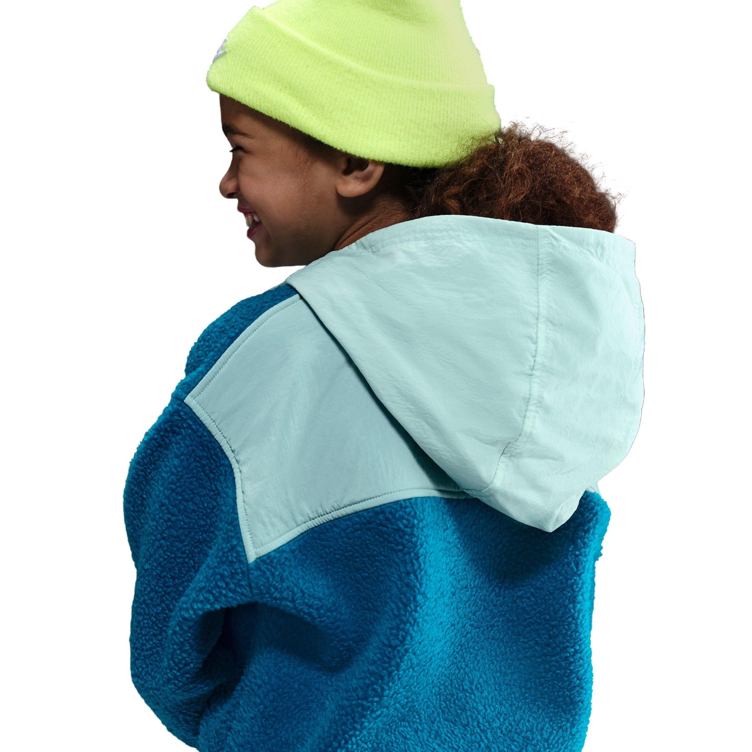 Nike Big Kids' Sportswear Club Fleece Loose 1/4-Zip Hoodie - Blue - BLUE Thumbnail View 4