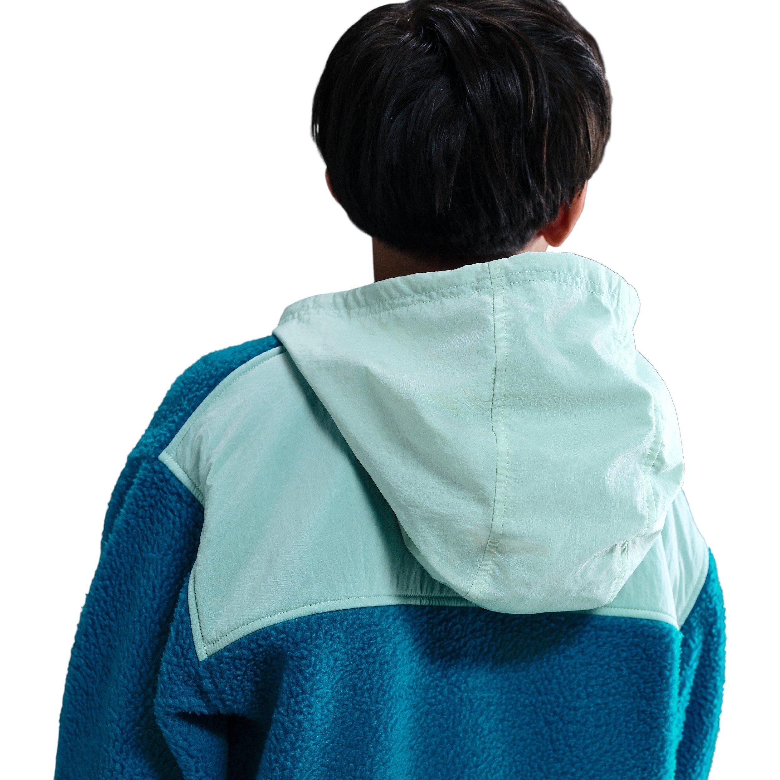 Nike Big Kids' Sportswear Club Fleece Loose 1/4-Zip Hoodie - Blue - BLUE Thumbnail View 5