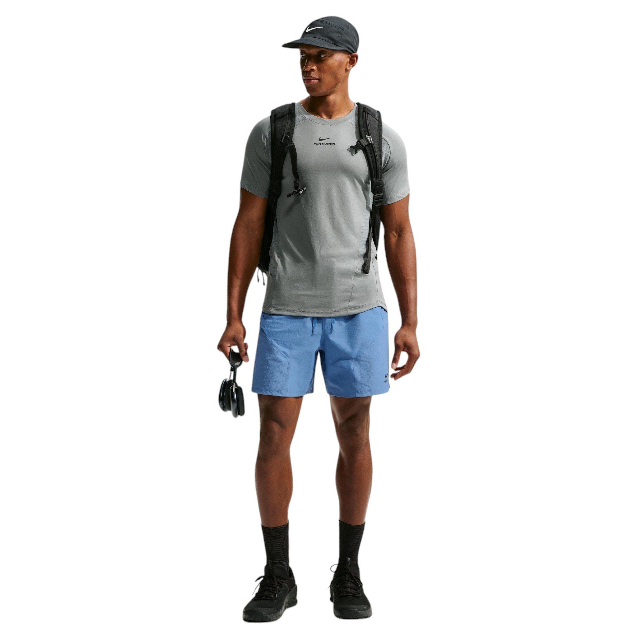 Nike Men's Pro Training Dri-FIT ADV 6" Shorts - BLUE Thumbnail View 4