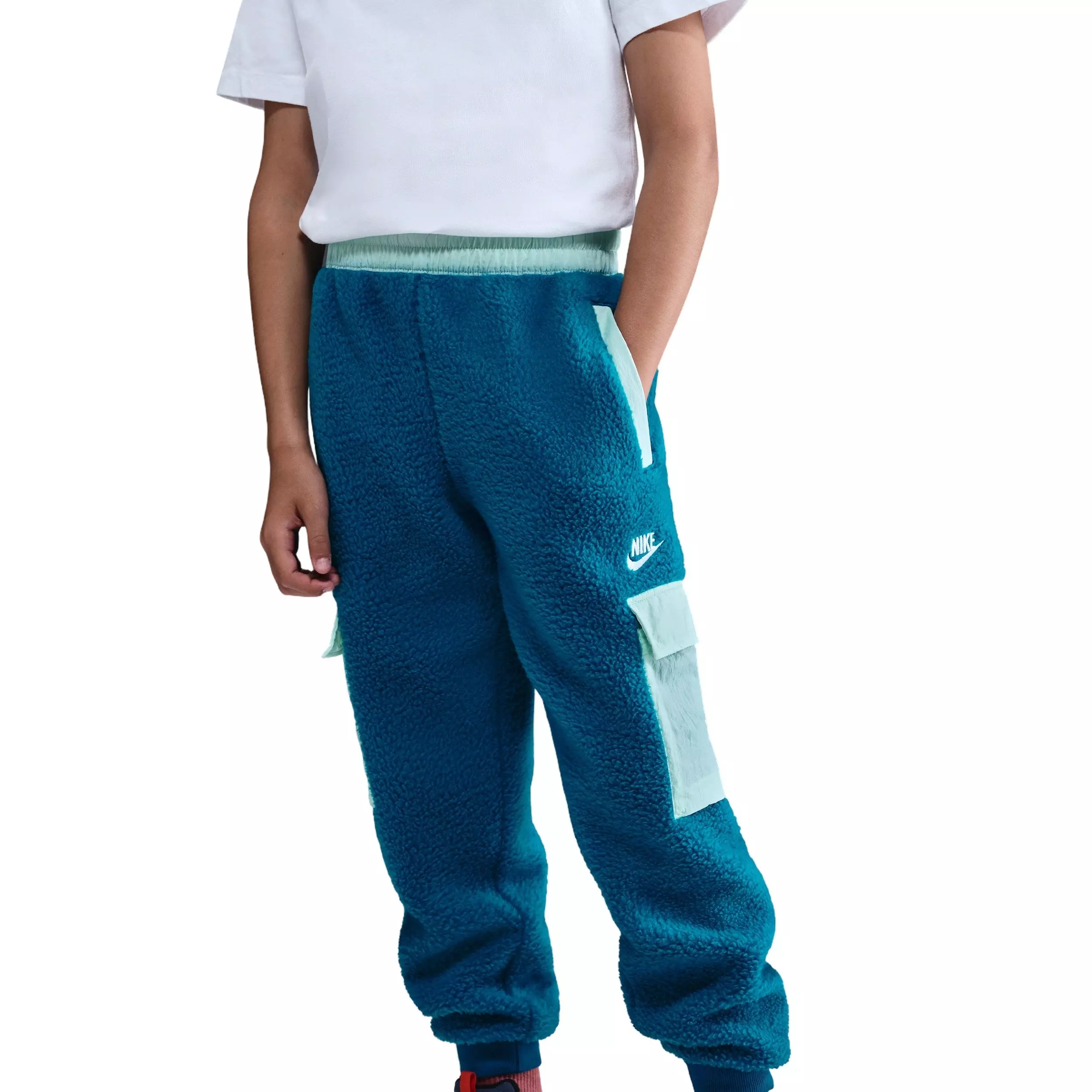 Nike Big Kids' Sportswear Club Fleece Cargo Pants -Blue - BLUE