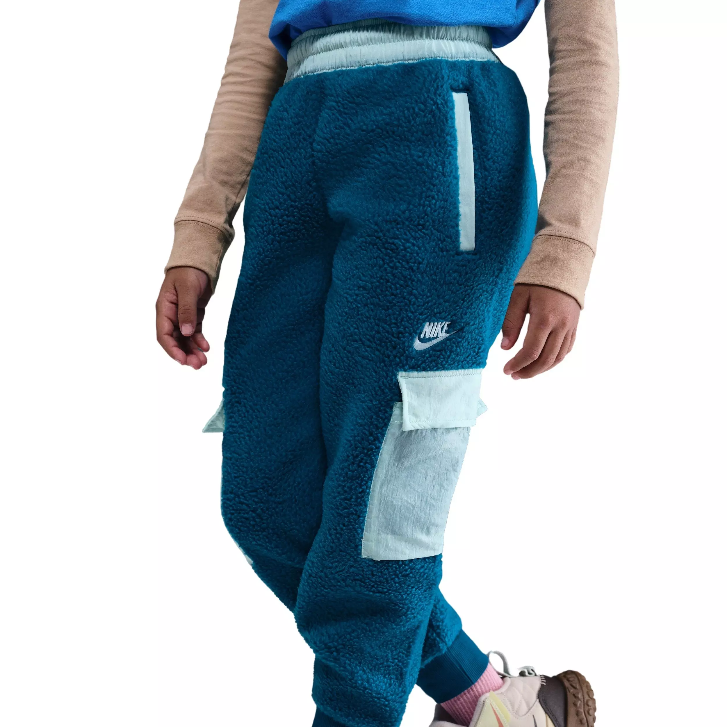 Nike Big Kids' Sportswear Club Fleece Cargo Pants - Blue - BLUE