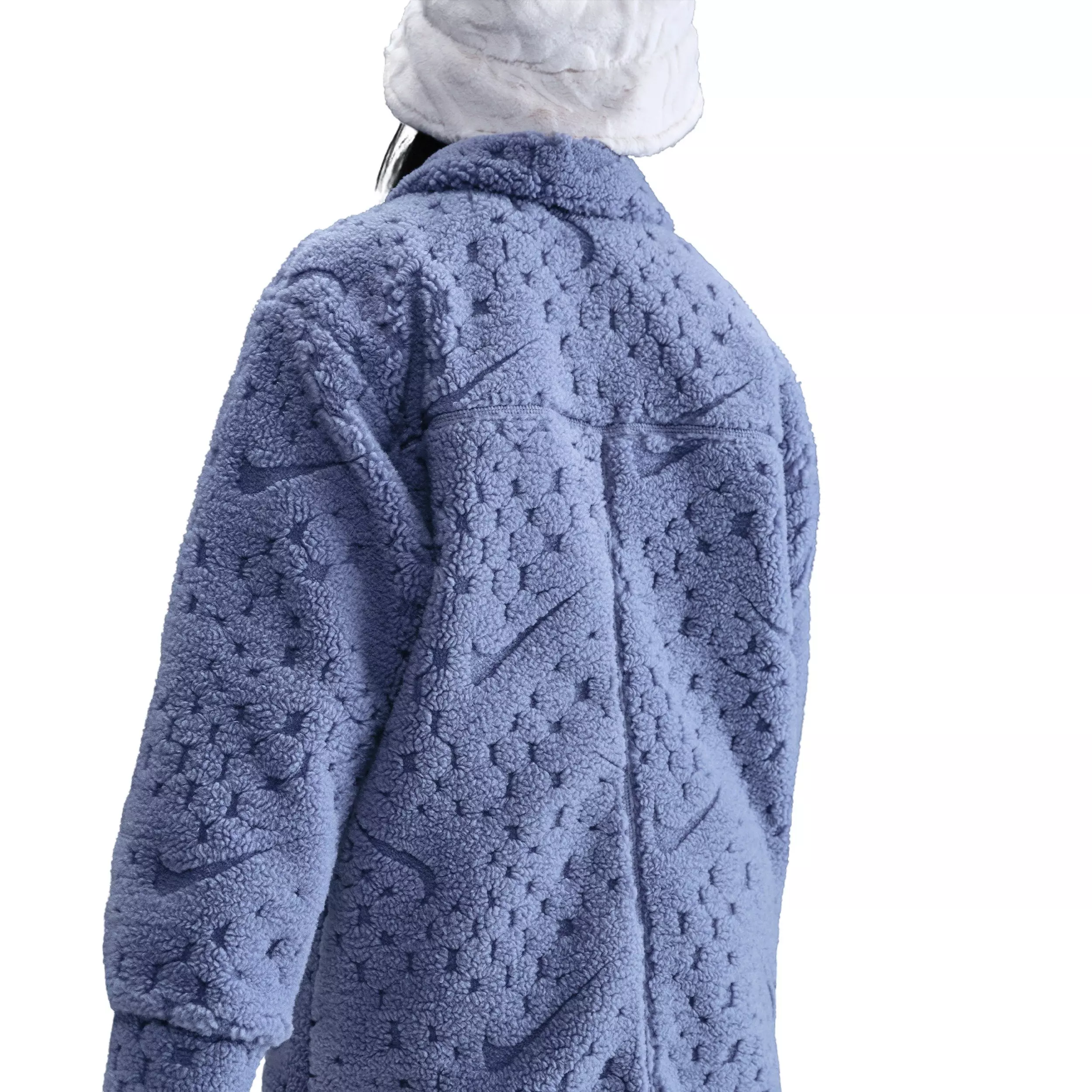 Nike Big Girls' Sportswear Cozy Deluxe Jacket -Indigo - INDIGO