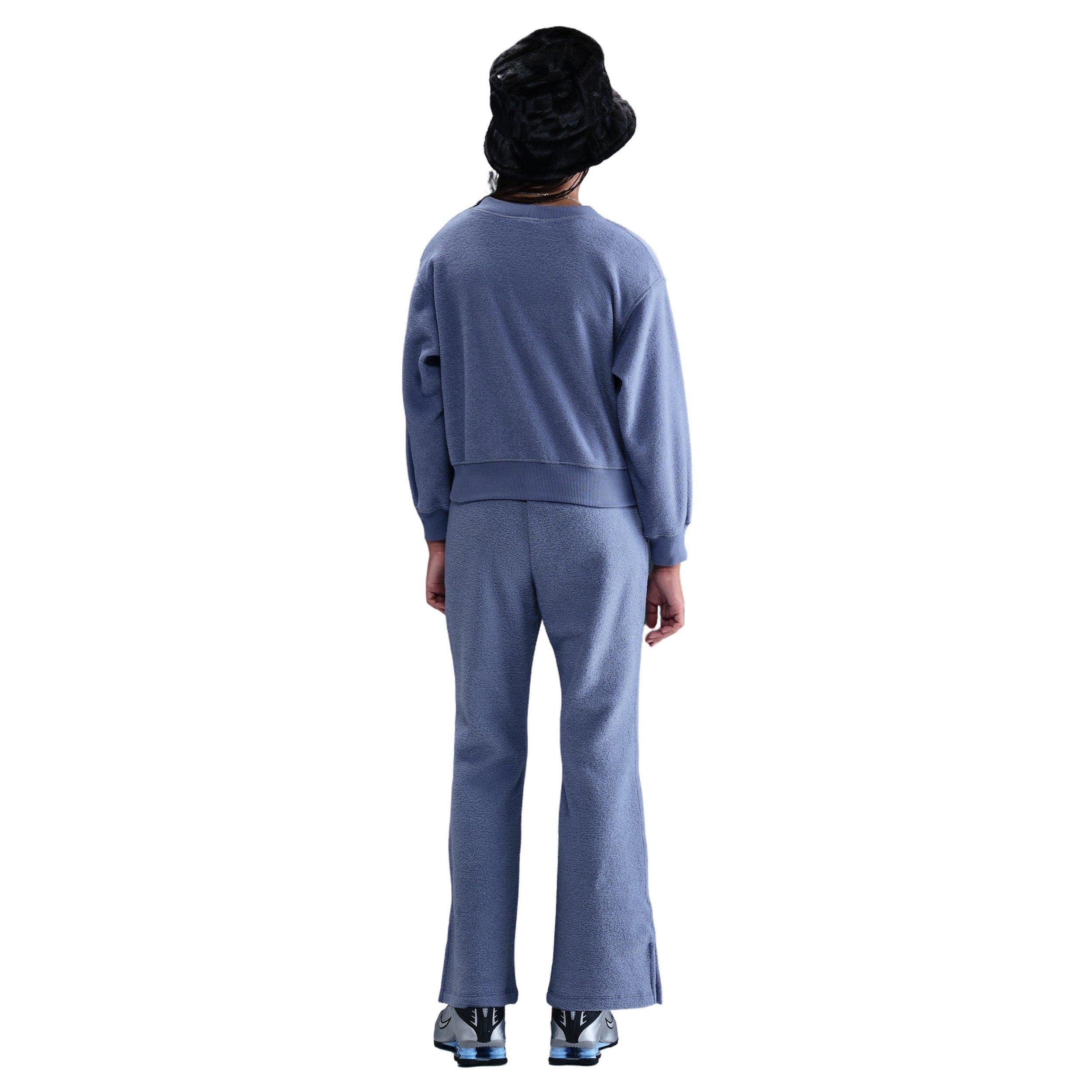 Nike Sportswear Long Sleeve Fleece Cozy Big Girls' Indigo Top