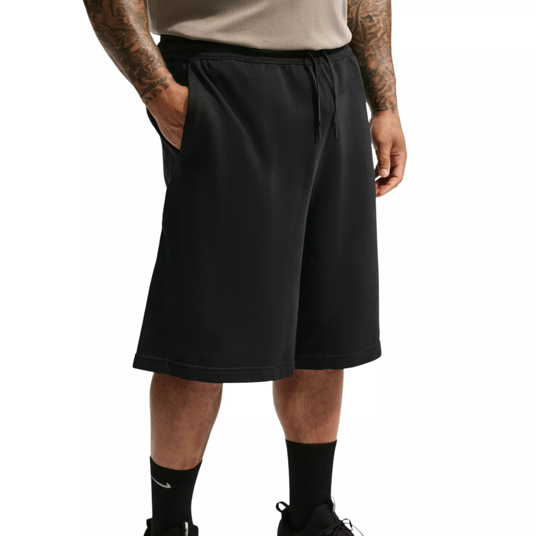 Nike Men's N.A.C. Dri-FIT Fleece Training Shorts - BLACK
