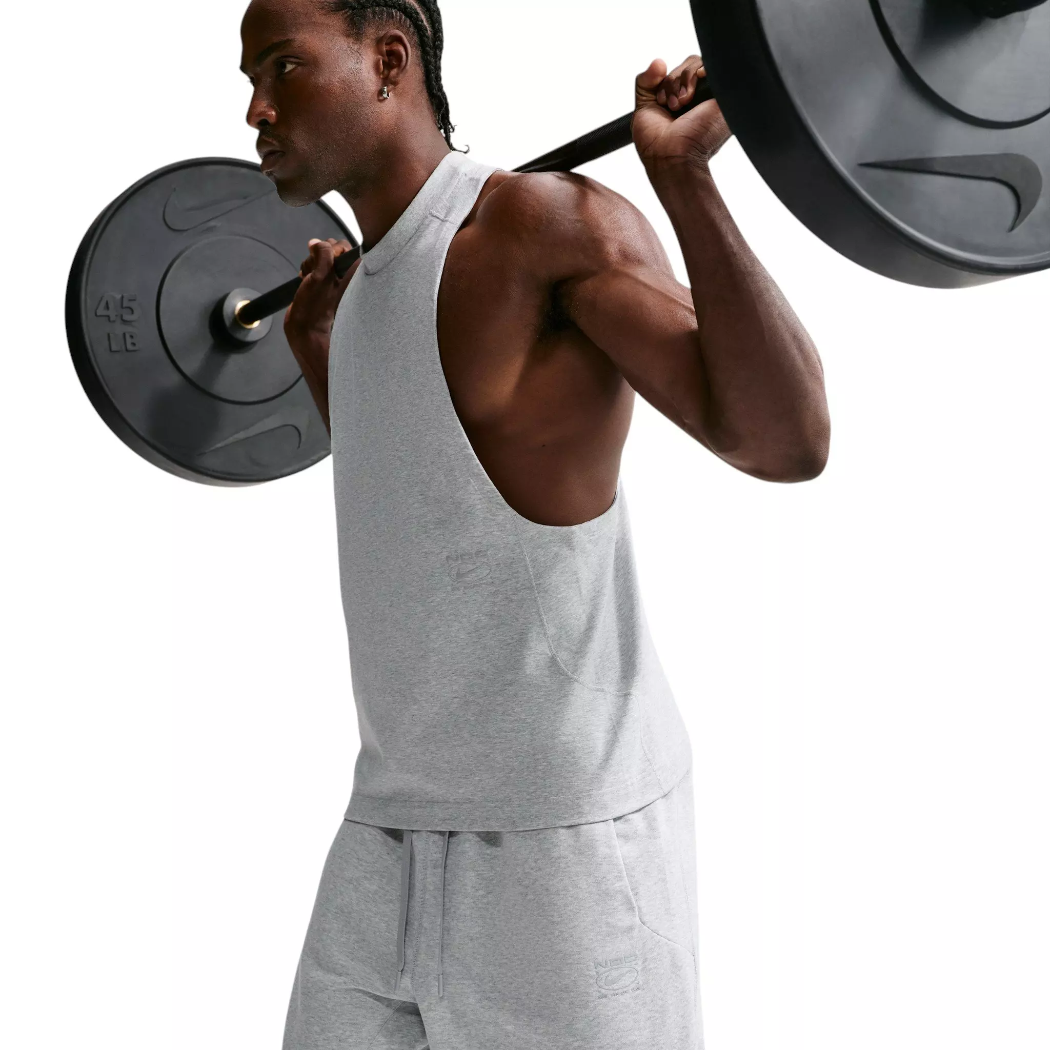 Nike Men's N.A.C. Dri-FIT Fleece Training Shorts - GREY
