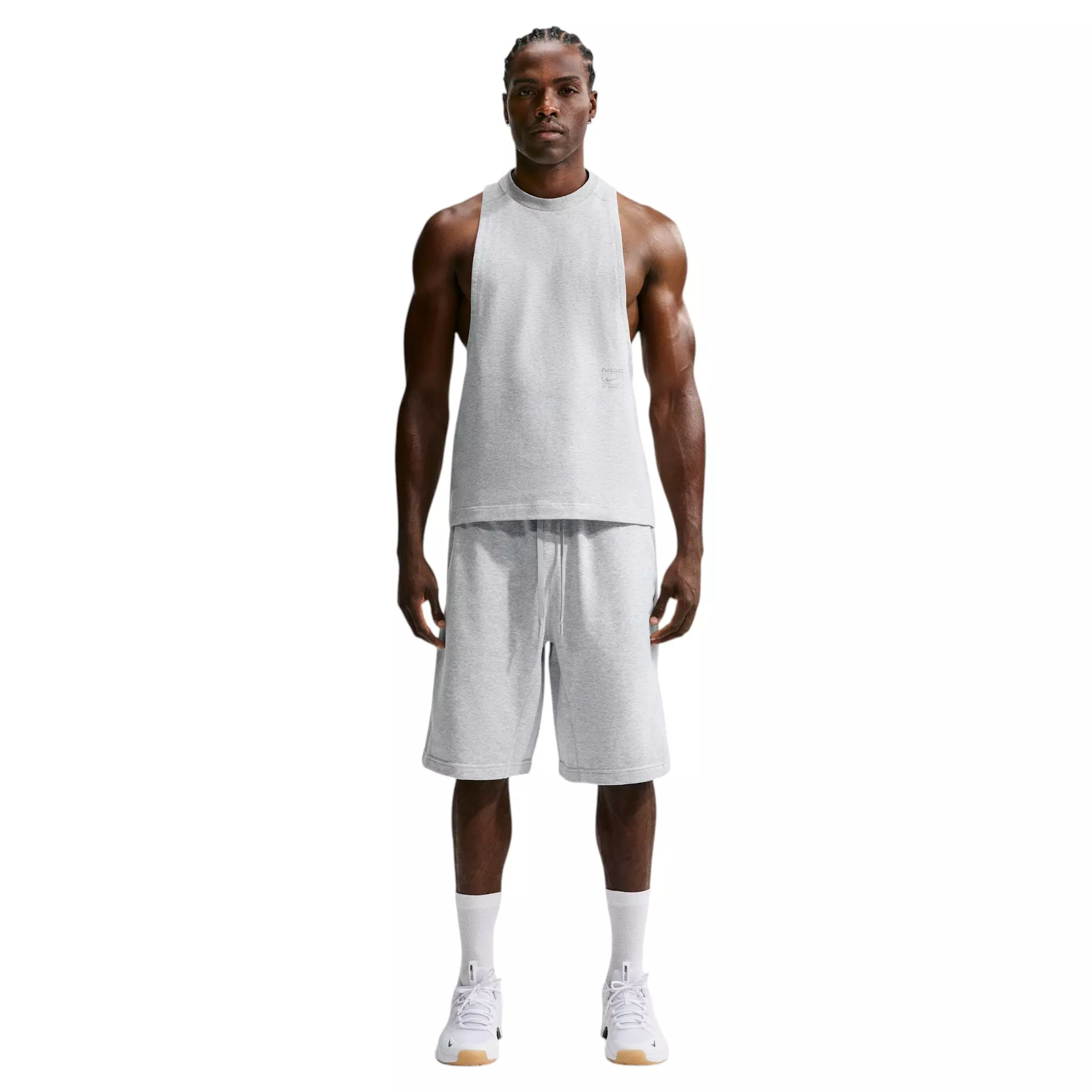 Nike Men's N.A.C. Dri-FIT Fleece Training Shorts - GREY