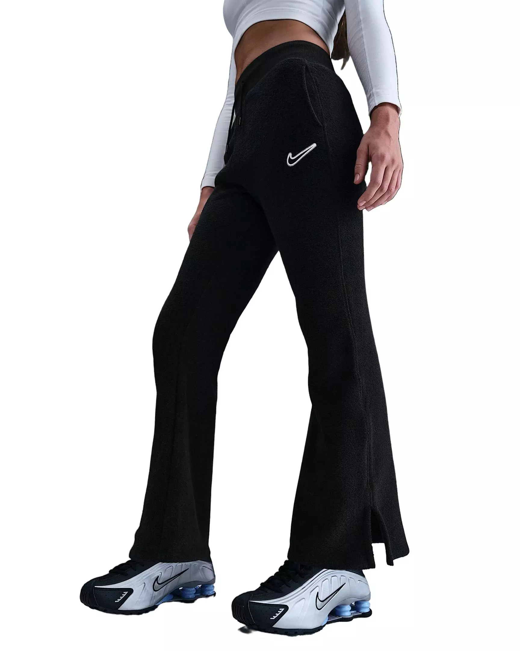 Nike Big Girls' Sportswear Cozy Fleece Pants - Black - BLACK