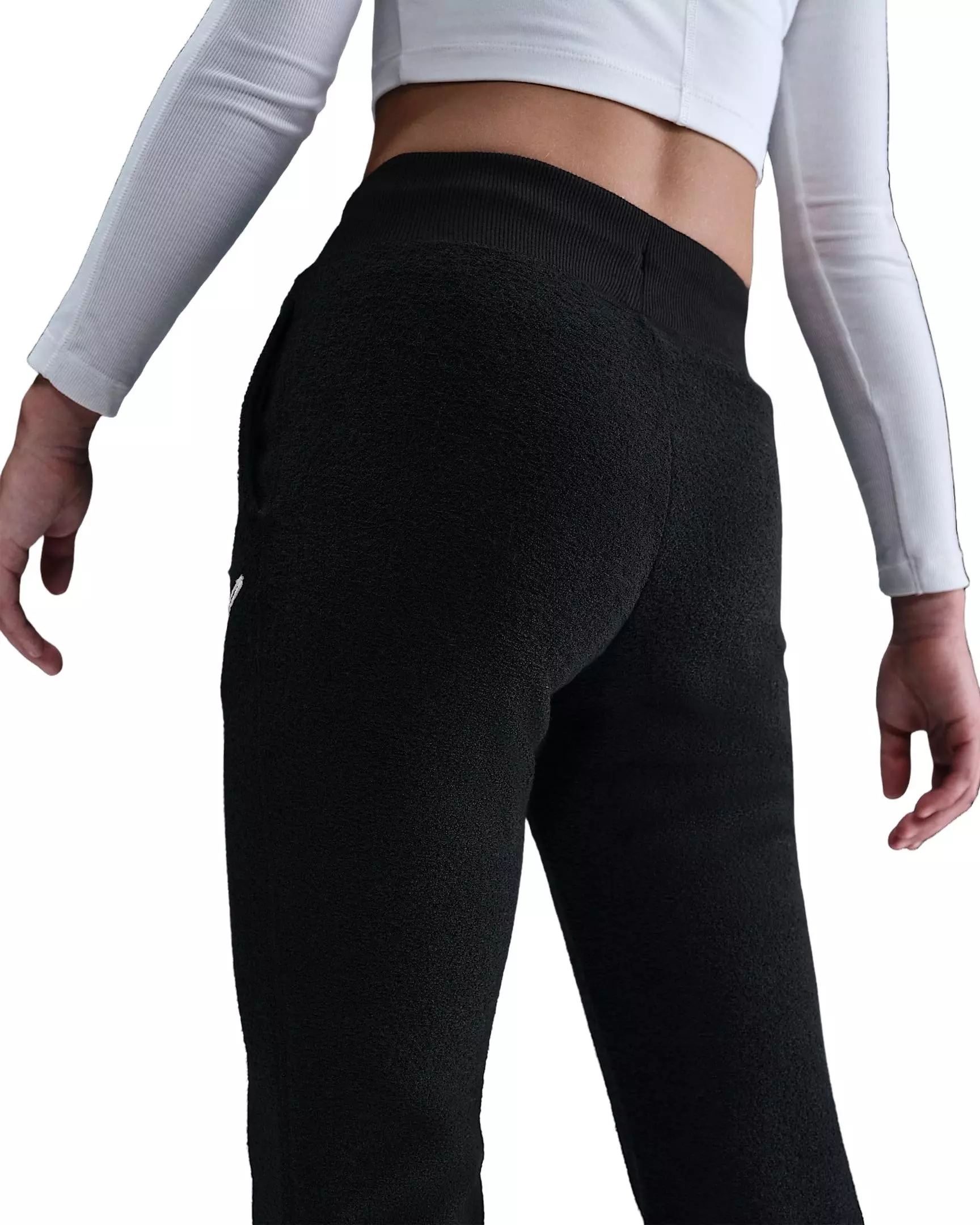 Nike Big Girls' Sportswear Cozy Fleece Pants -Black - BLACK