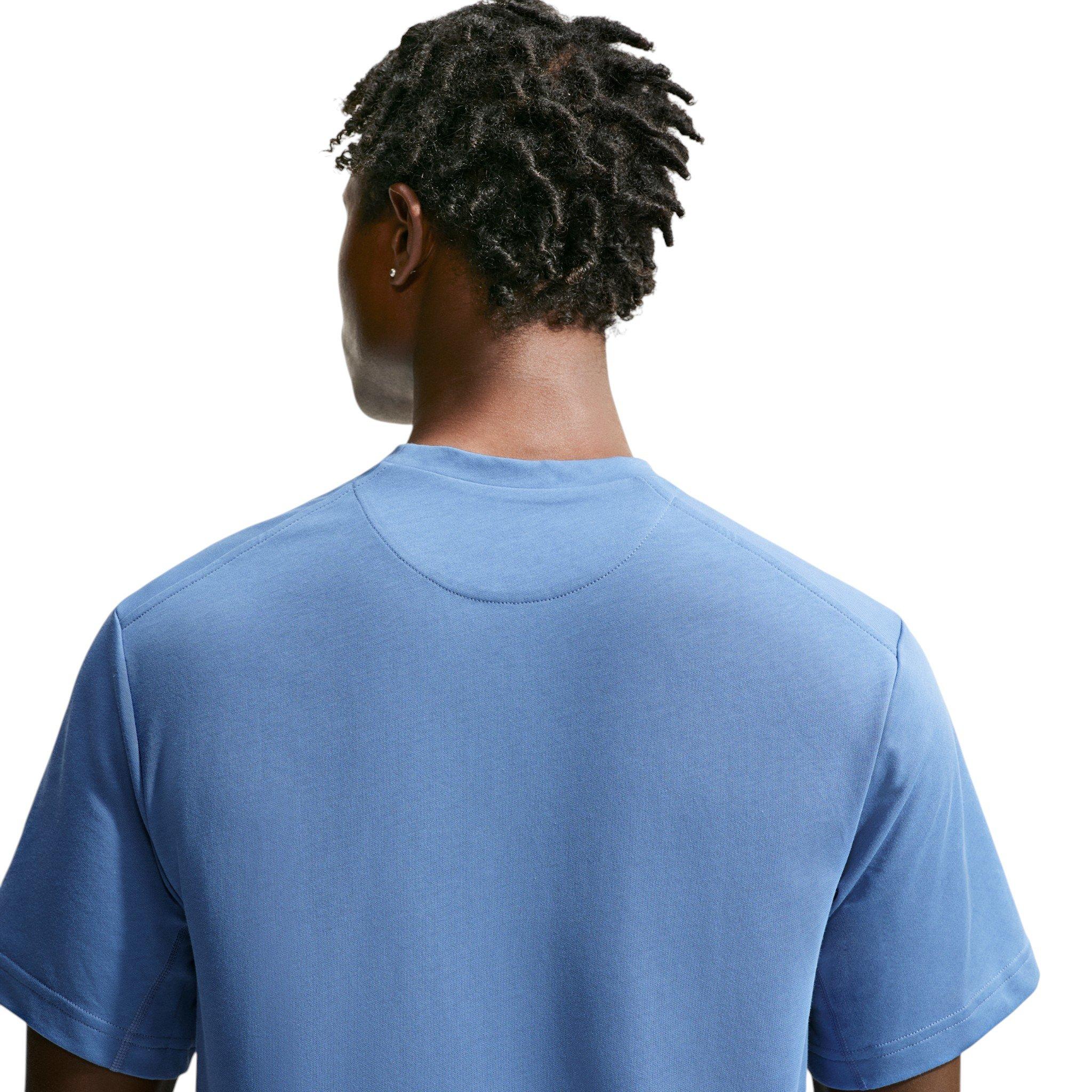 Nike Men's Primary Dri-FIT Short-Sleeve Versatile Top - BLUE Thumbnail View 2