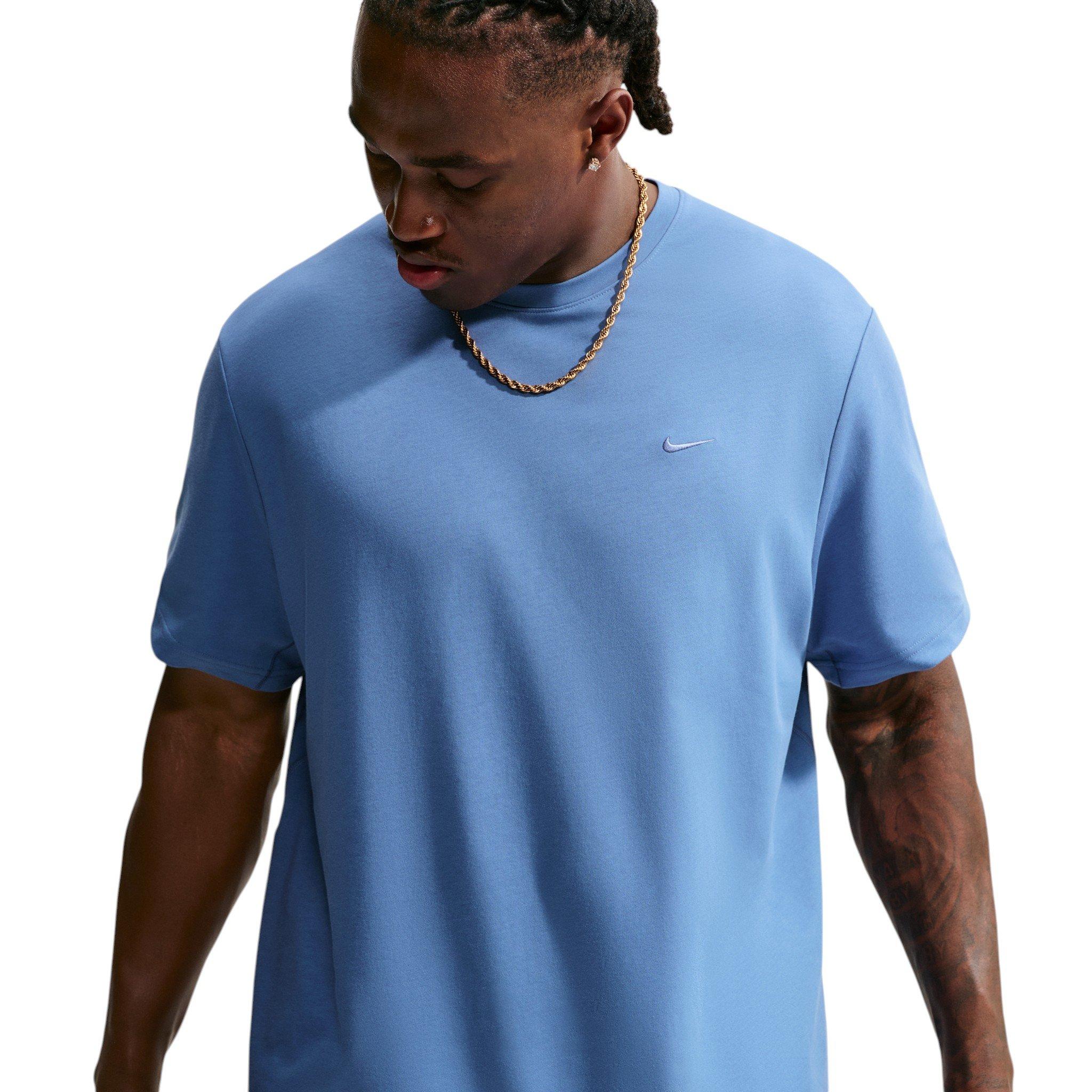 Nike Men's Primary Dri-FIT Short-Sleeve Versatile Top - BLUE Thumbnail View 8