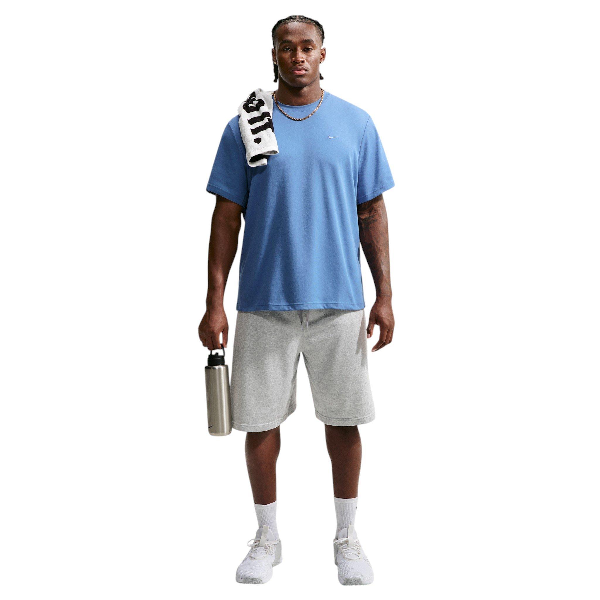 Nike Men's Primary Dri-FIT Short-Sleeve Versatile Top - BLUE Thumbnail View 9