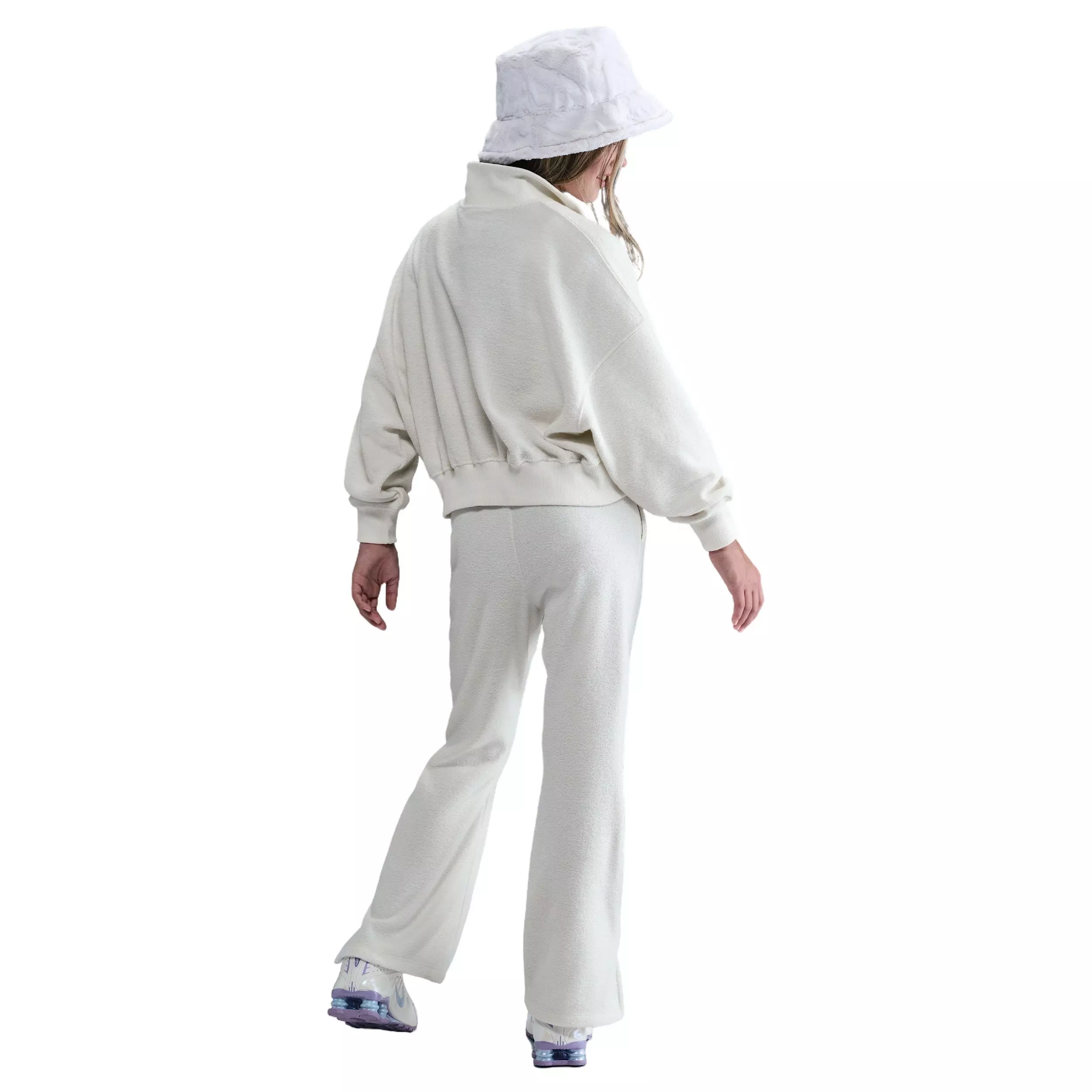 Nike Big Girls' Sportswear Cozy Fleece Pants -Pearl - PEARL