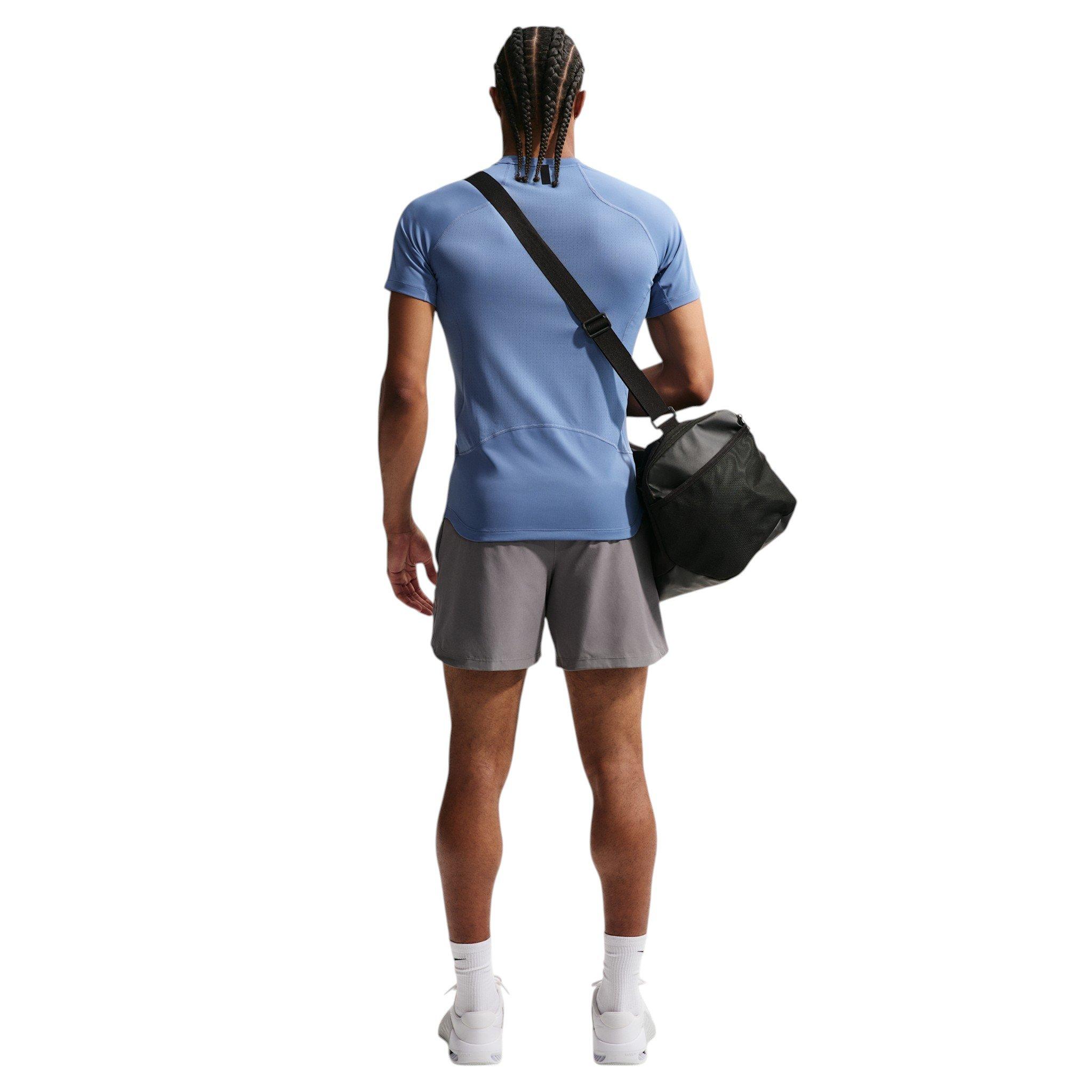 Nike Men's Pro Training Dri-FIT Short-Sleeve Top - Indigo Storm/Black - INDIGO/BLACK Thumbnail View 5