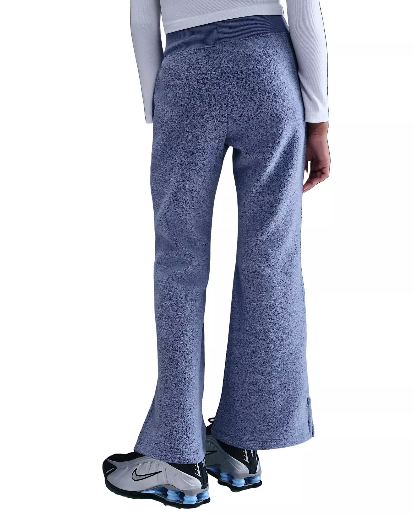 Nike Big Girls' Sportswear Cozy Fleece Pants -Blue - BLUE