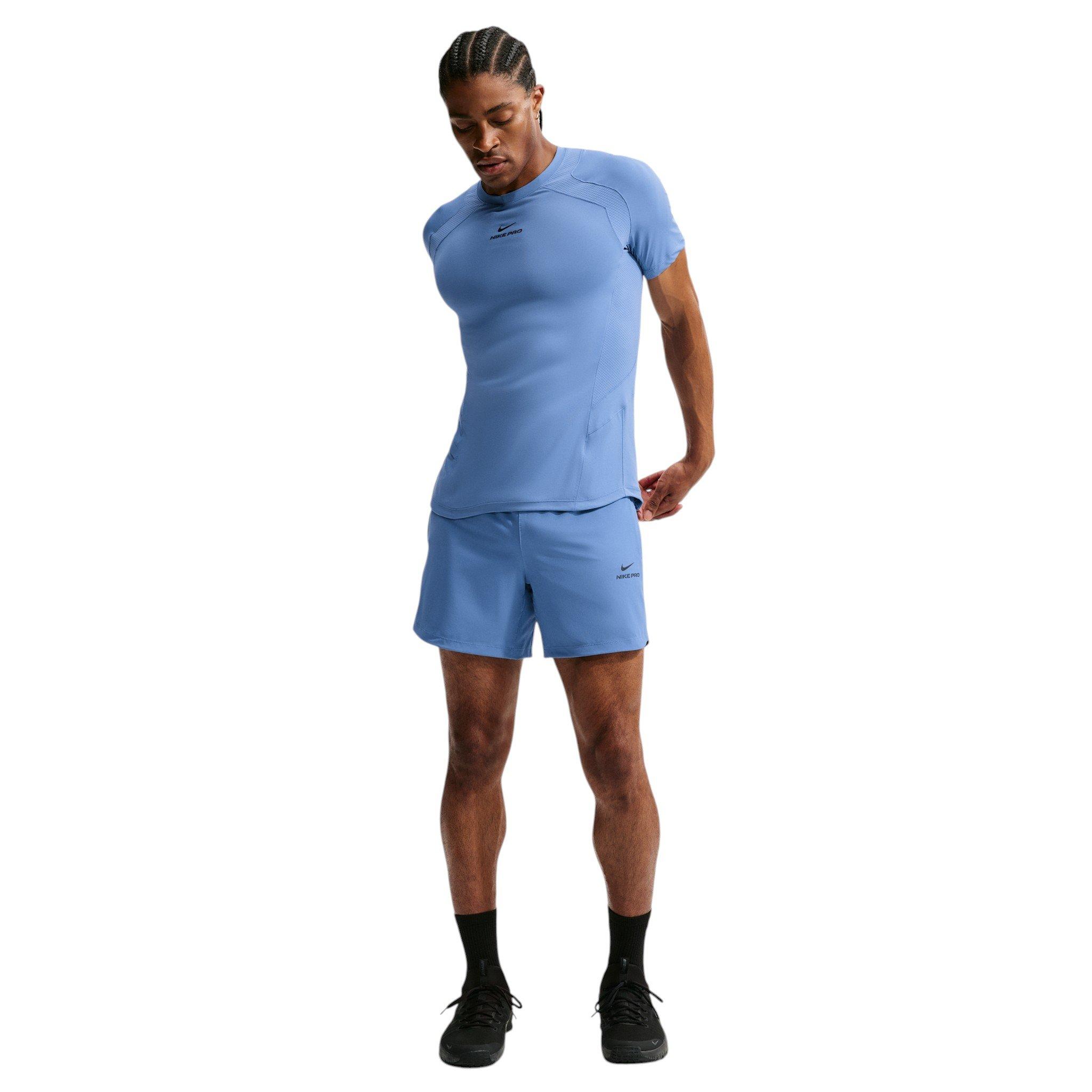 Nike Men's Pro Training Dri-FIT ADV Short-Sleeve Top - Indigo Storm/Indigo Storm/Black - INDIGO/INDIGO/BLACK Thumbnail View 4