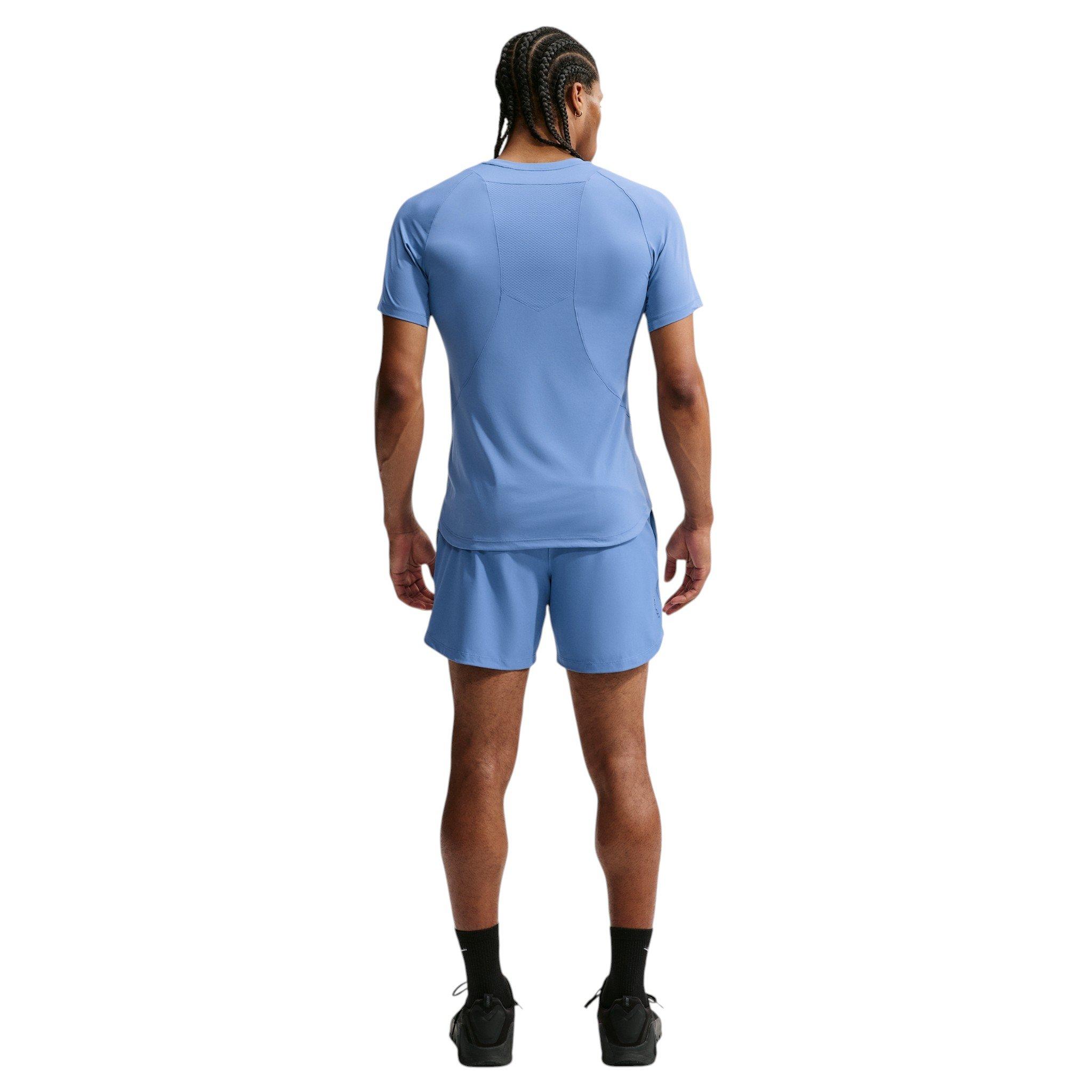 Nike Men's Pro Training Dri-FIT ADV Short-Sleeve Top - Indigo Storm/Indigo Storm/Black - INDIGO/INDIGO/BLACK Thumbnail View 5