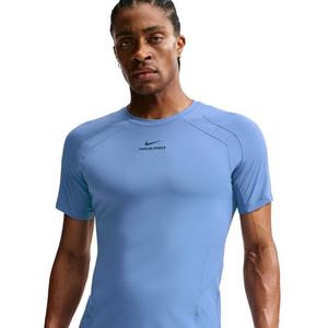 Nike Men's Pro Training Dri-FIT ADV Short-Sleeve Top - Indigo Storm/Indigo Storm/Black - INDIGO/INDIGO/BLACK