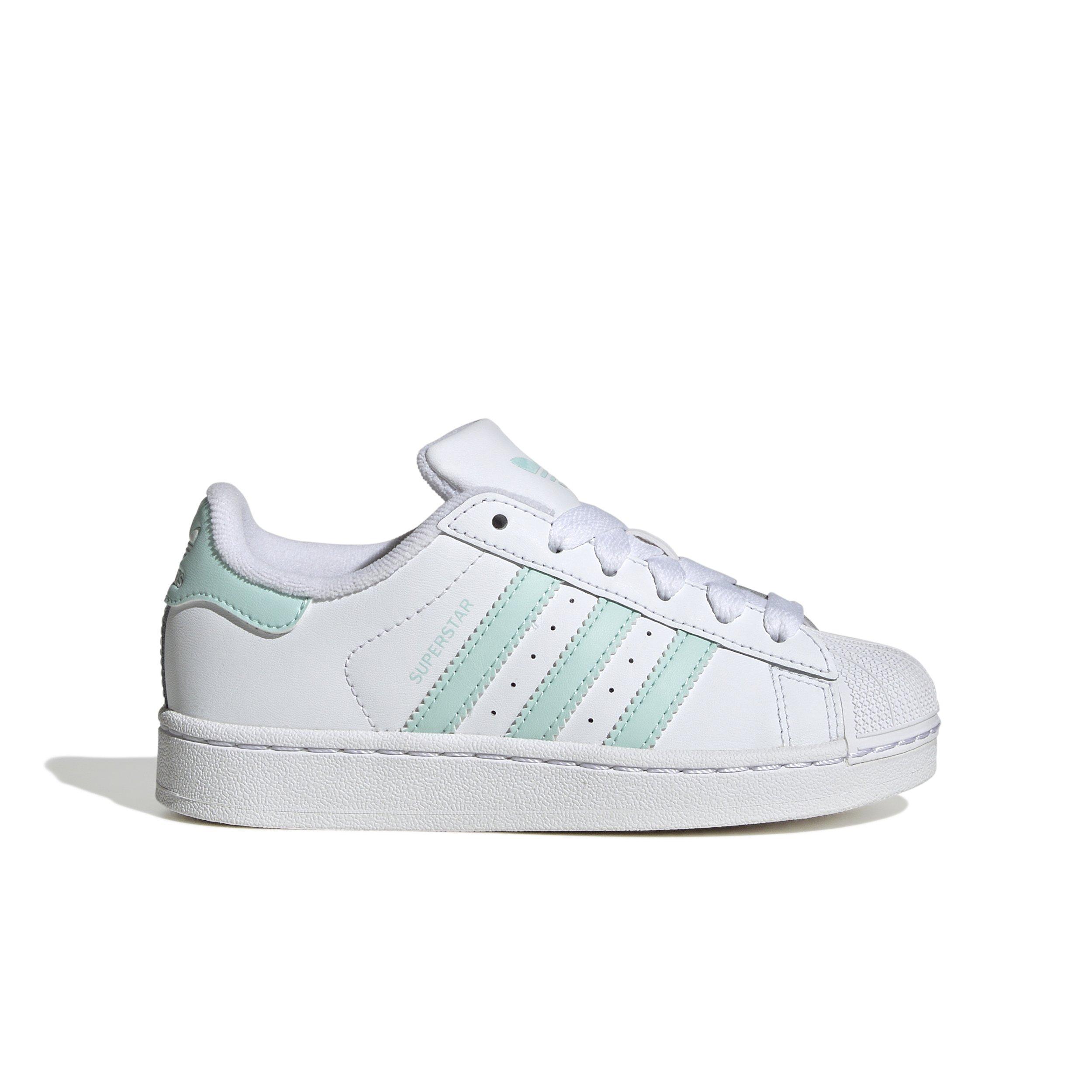 adidas Originals Superstar II "Ftwr White/Semi Flash Aqua/Semi Flash Aqua" Preschool Boys' Shoe - WHITE/AQUA/AQUA