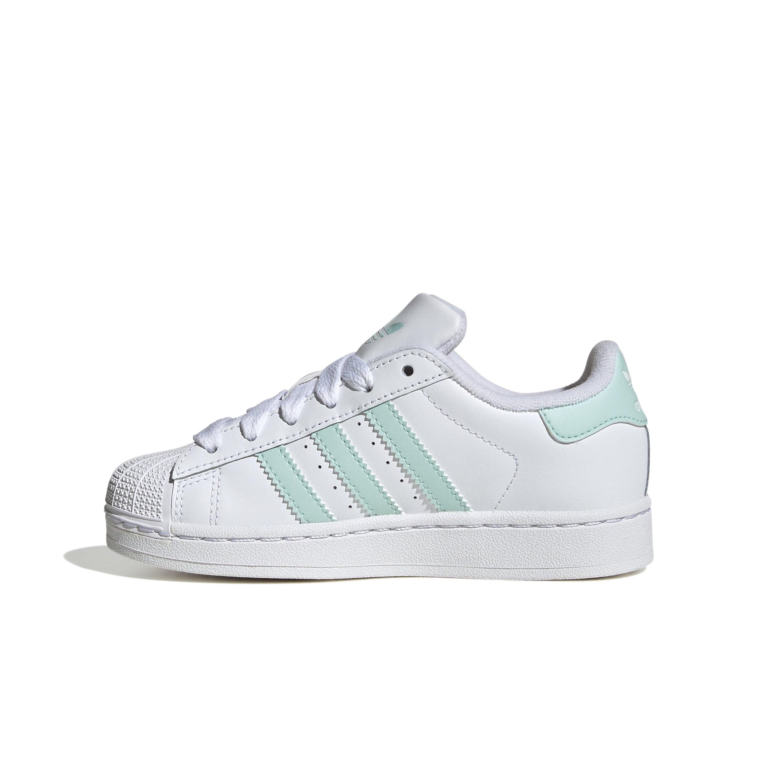 adidas Originals Superstar II Preschool Boys' "Ftwr White/Semi Flash Aqua/Semi Flash Aqua" Shoe