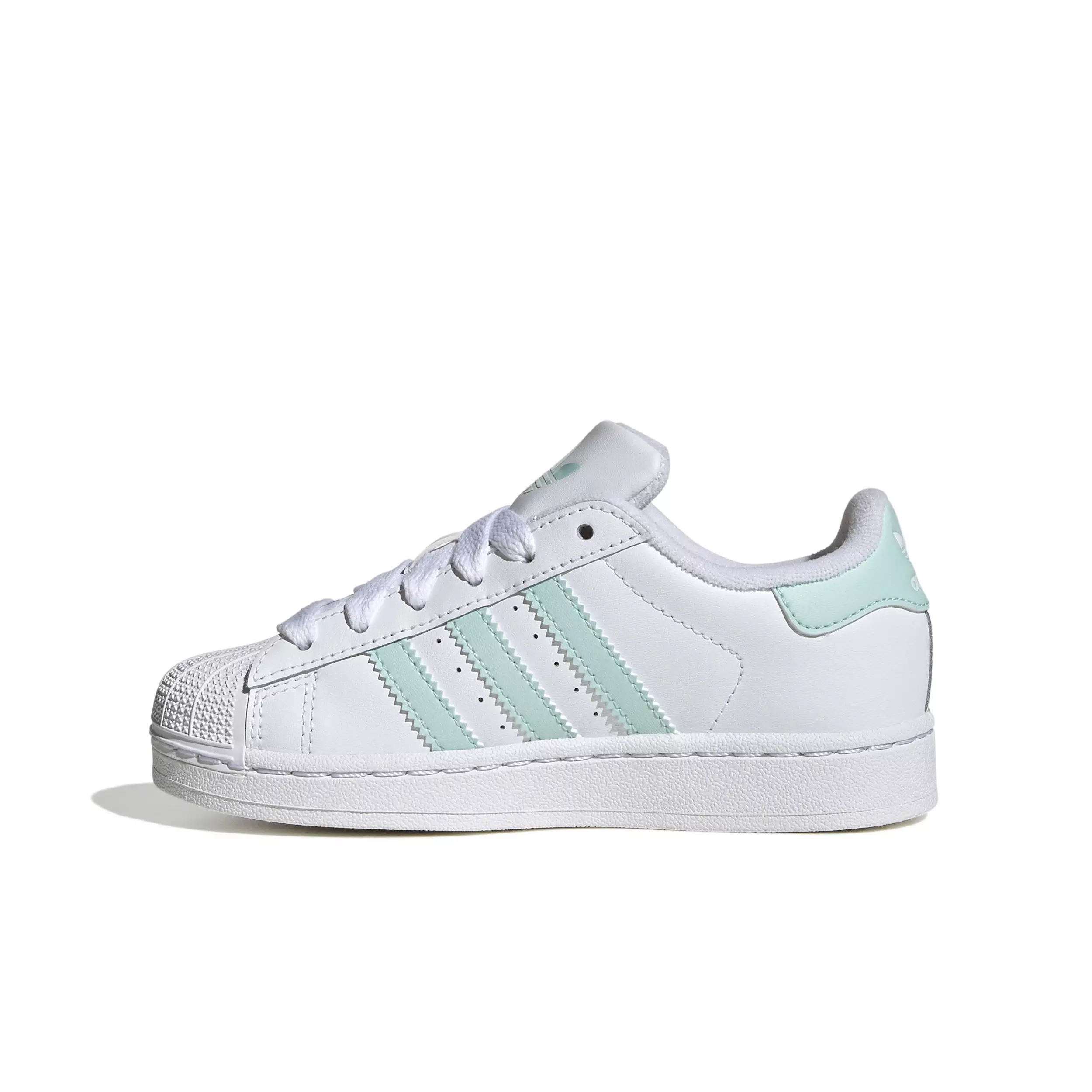 adidas Originals Superstar II "Ftwr White/Semi Flash Aqua/Semi Flash Aqua" Preschool Boys' Shoe - WHITE/AQUA/AQUA