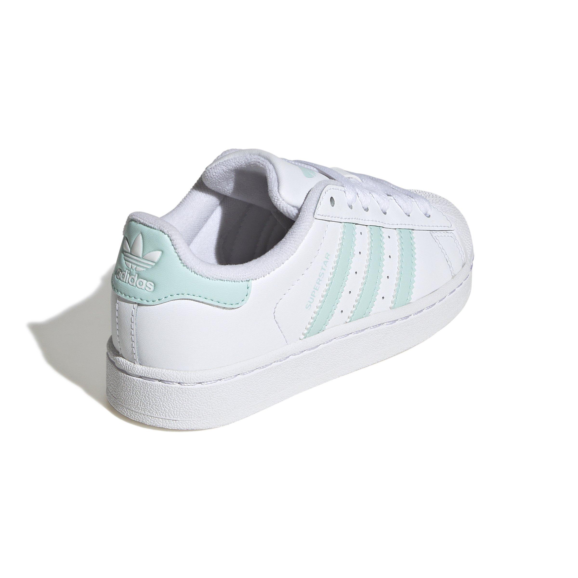 adidas Originals Superstar II Preschool Boys' "Ftwr White/Semi Flash Aqua/Semi Flash Aqua" Shoe