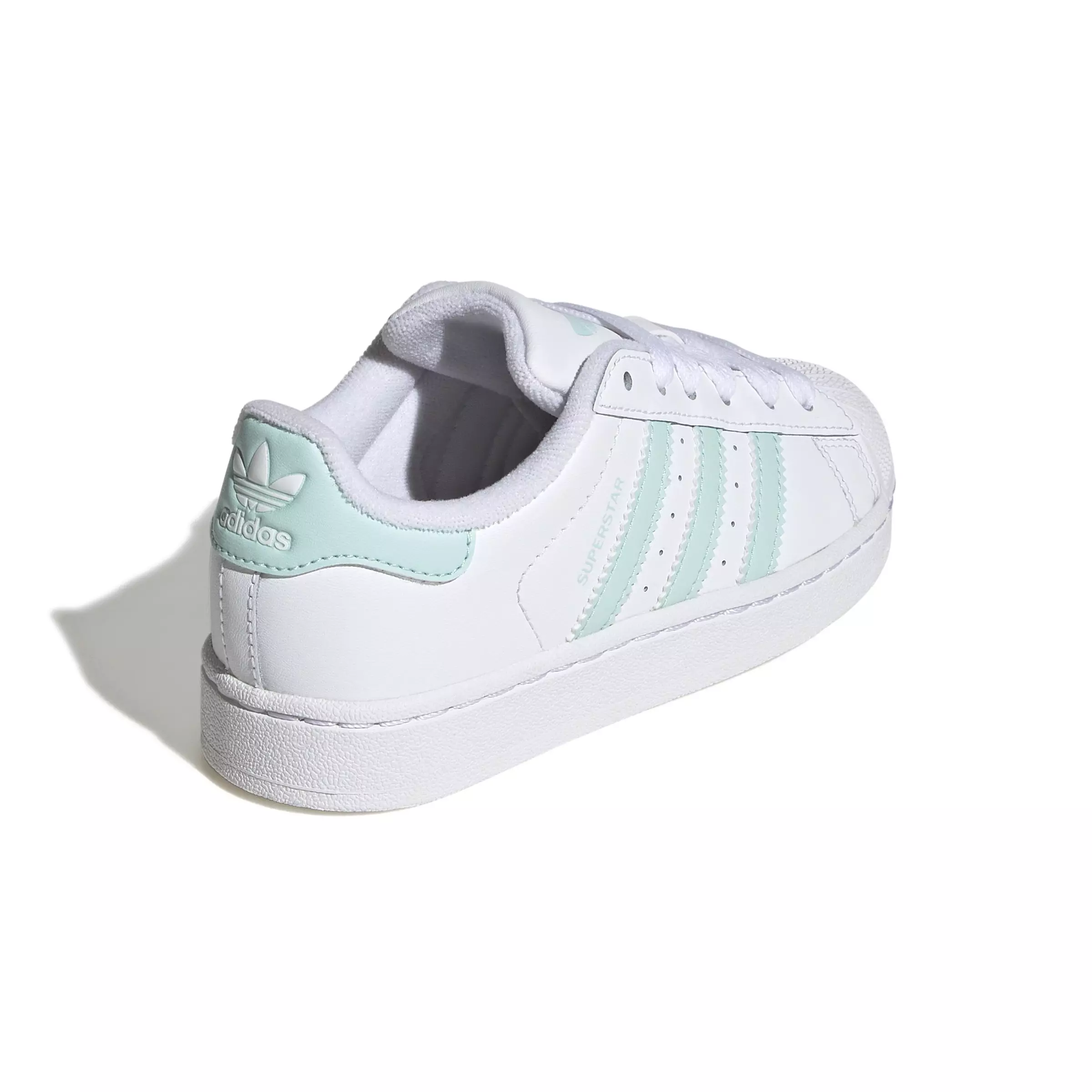 adidas Originals Superstar II "Ftwr White/Semi Flash Aqua/Semi Flash Aqua" Preschool Boys' Shoe - WHITE/AQUA/AQUA