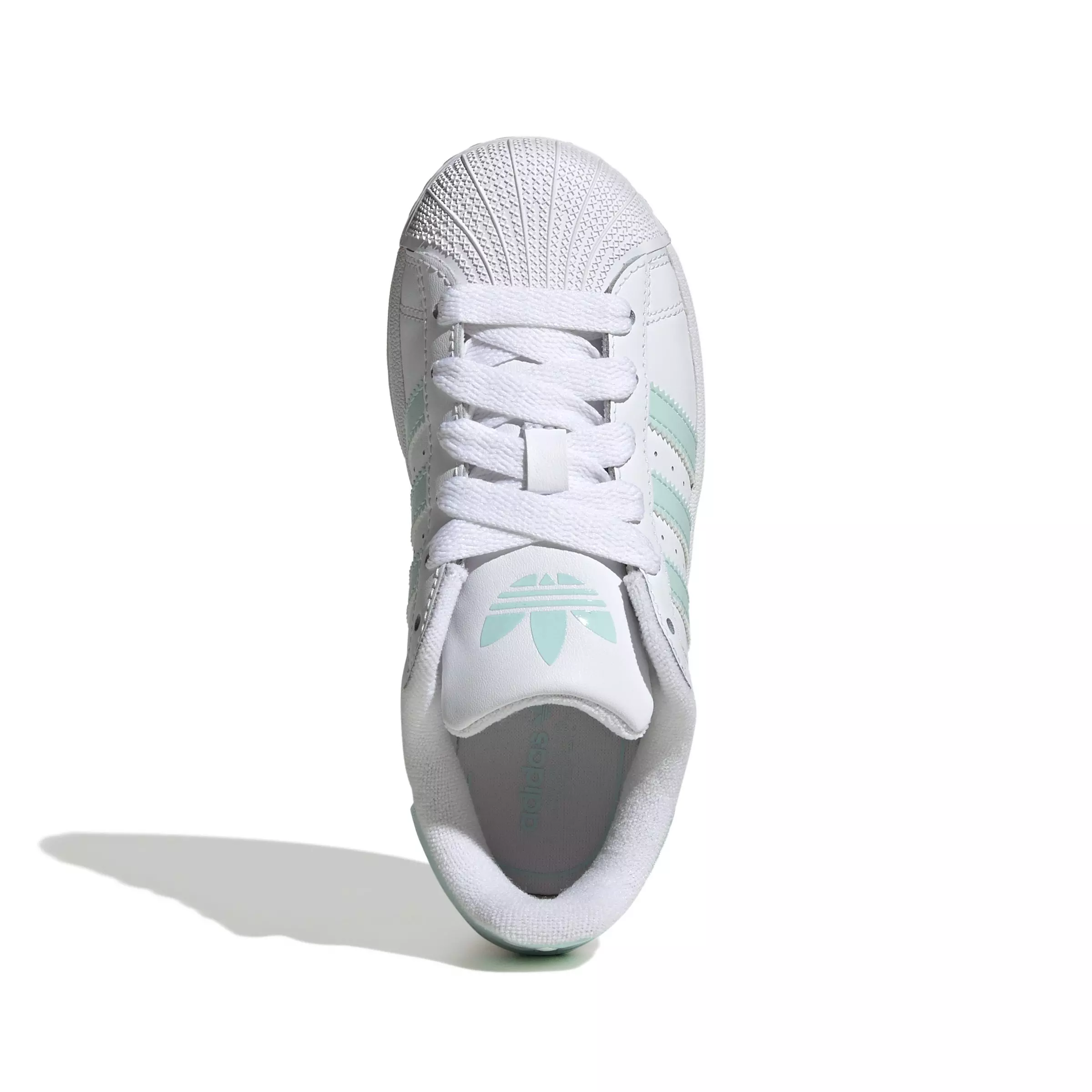 adidas Originals Superstar II "Ftwr White/Semi Flash Aqua/Semi Flash Aqua" Preschool Boys' Shoe - WHITE/AQUA/AQUA