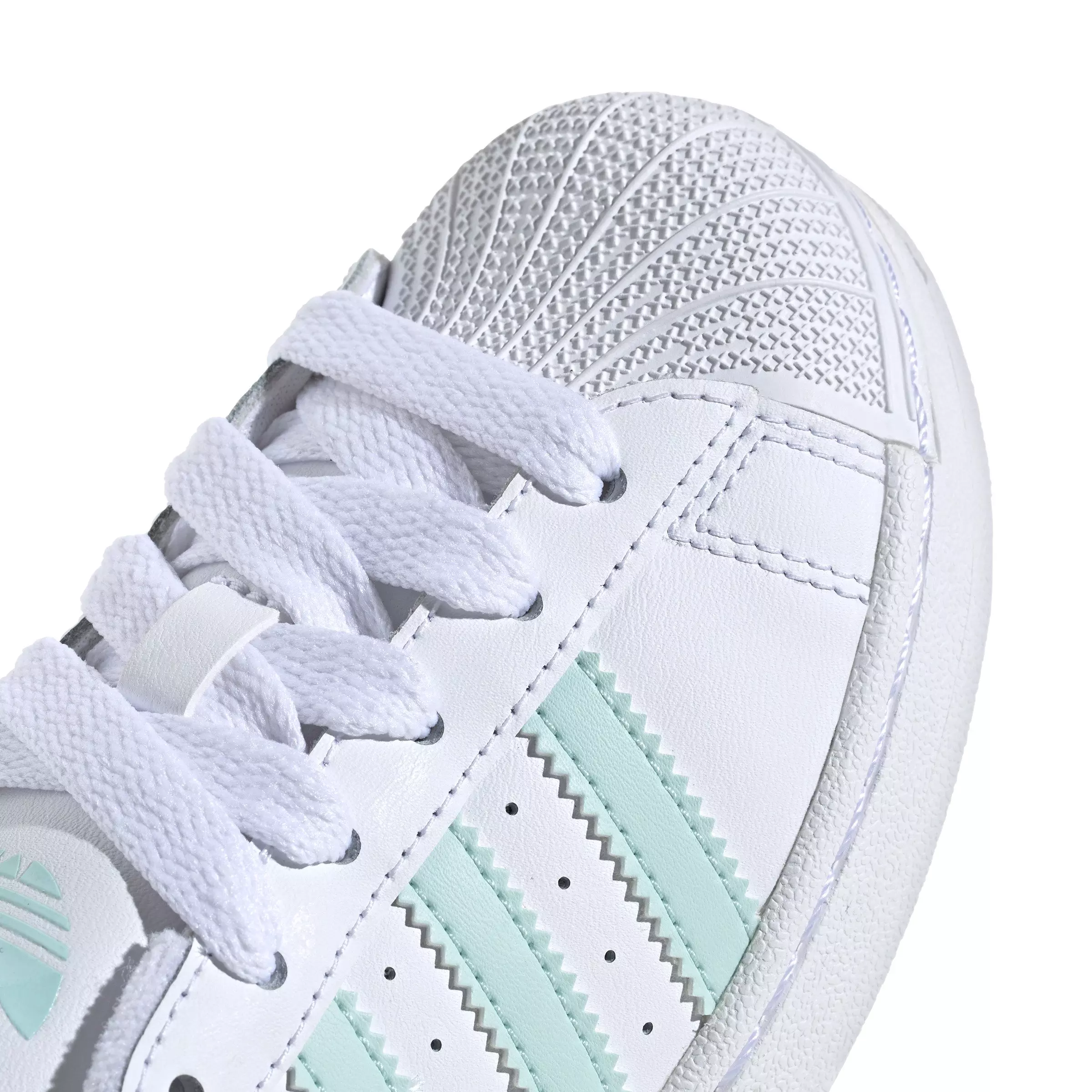 adidas Originals Superstar II "Ftwr White/Semi Flash Aqua/Semi Flash Aqua" Preschool Boys' Shoe - WHITE/AQUA/AQUA