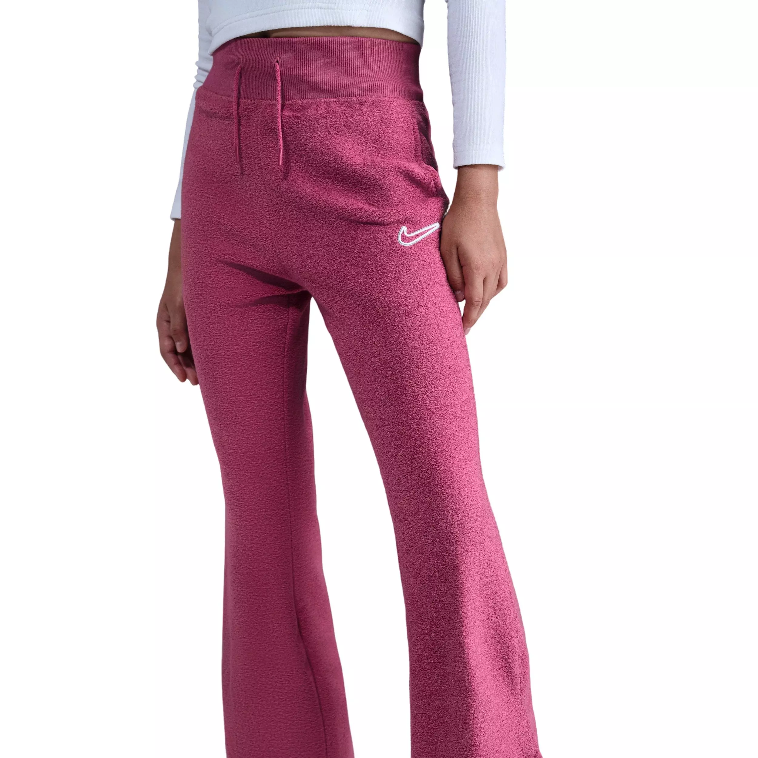 Nike Big Girls' Sportswear Fleece Pants -Beet Purple - BEET PURPLE